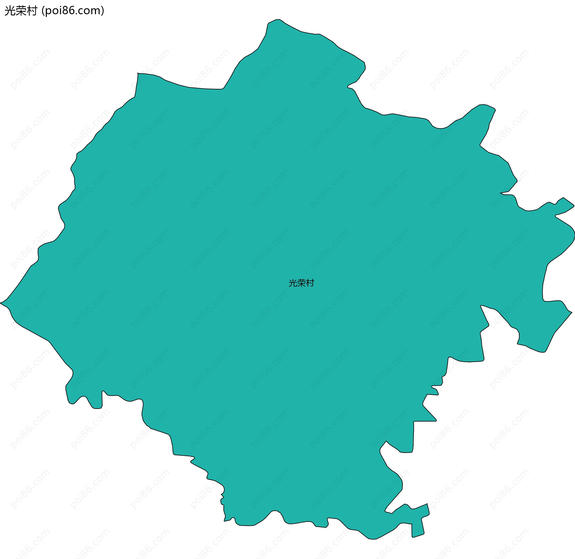 光荣村边界地图