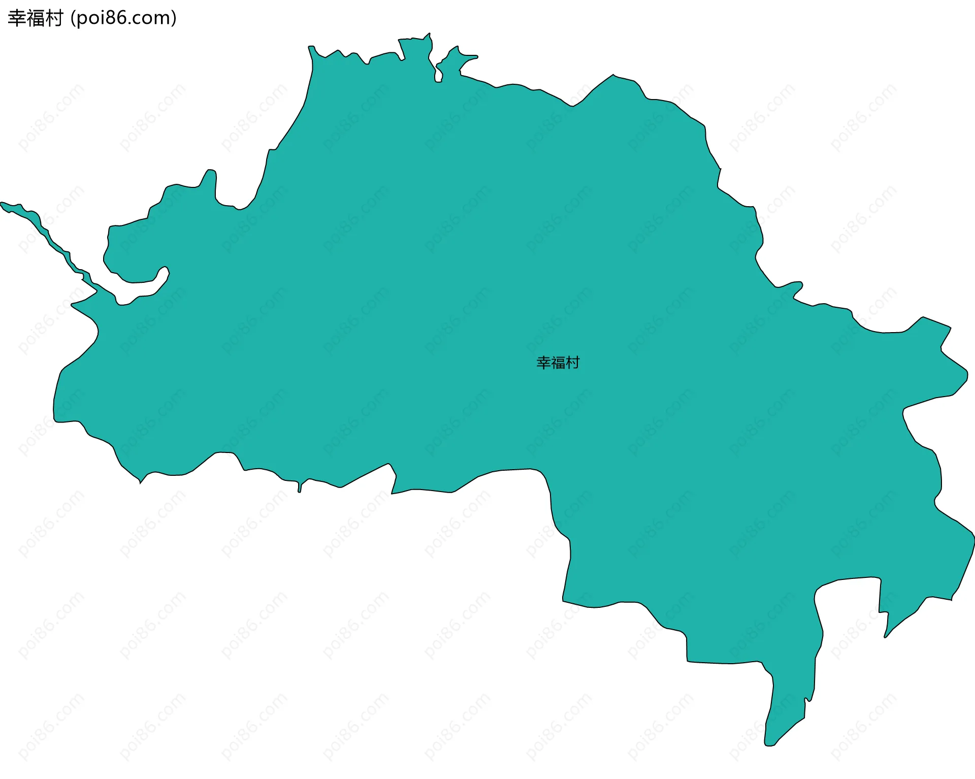 幸福村边界地图