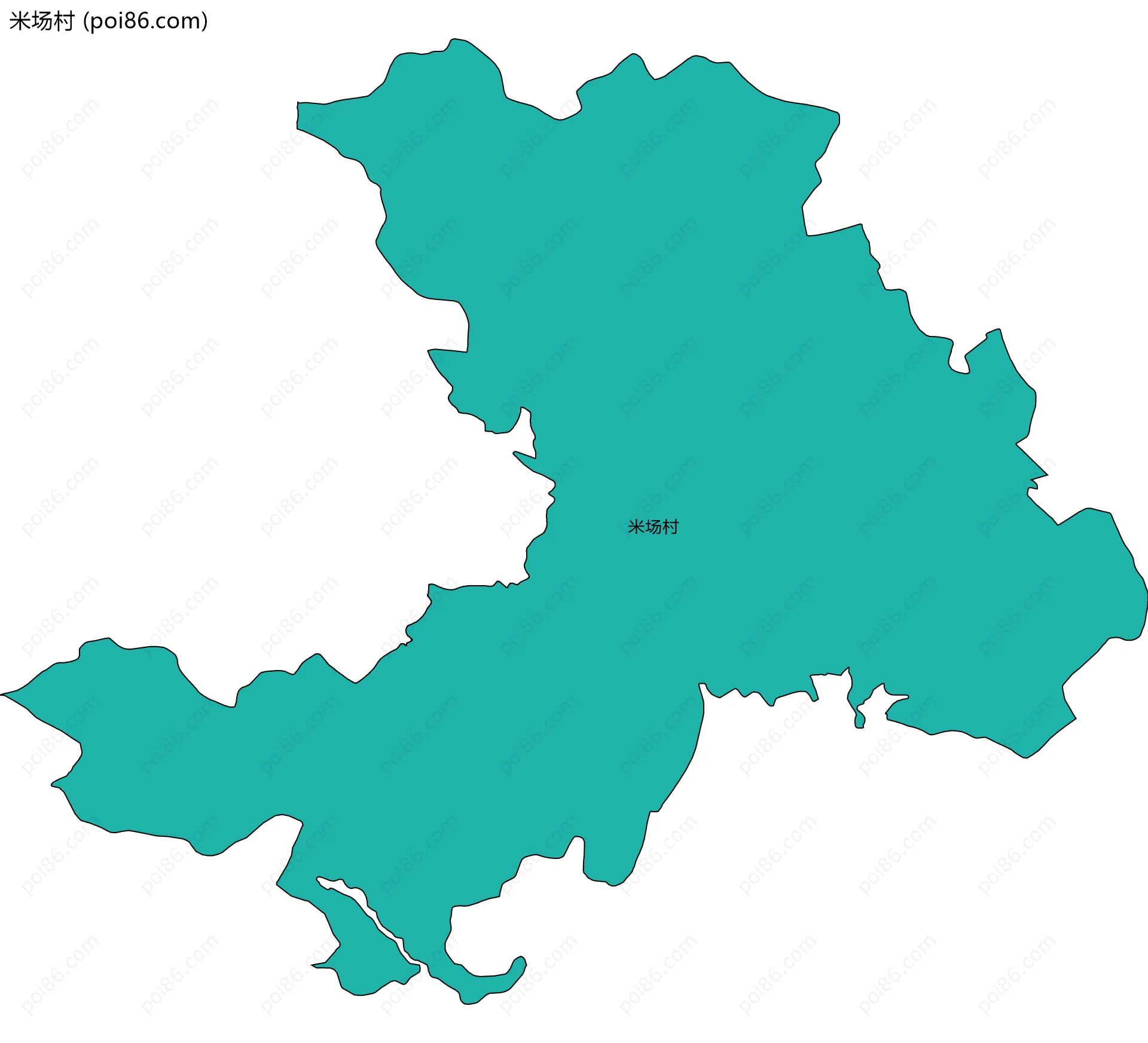 米场村边界地图