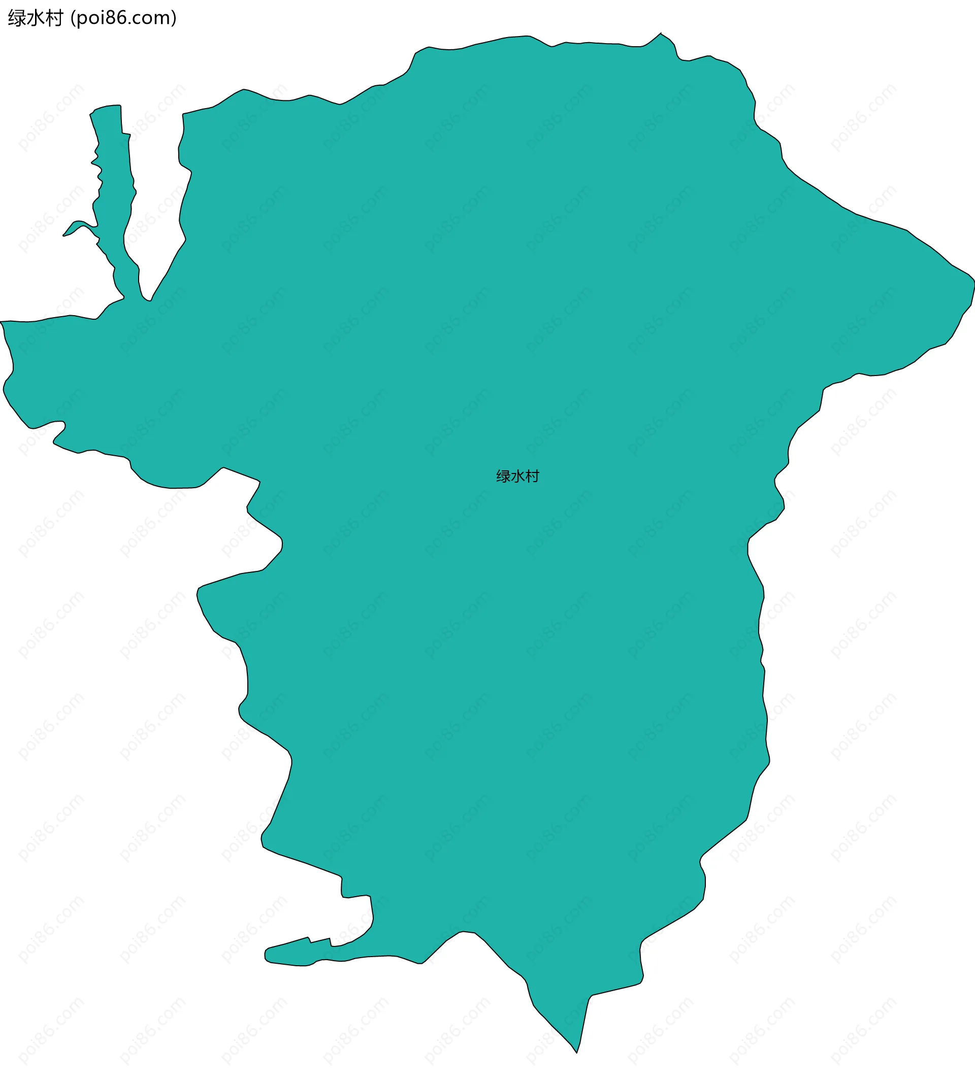 绿水村边界地图