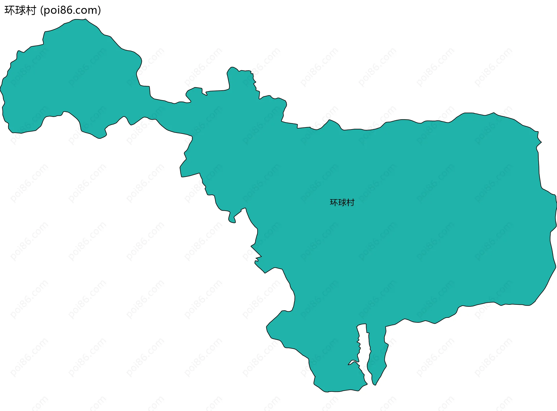 环球村边界地图