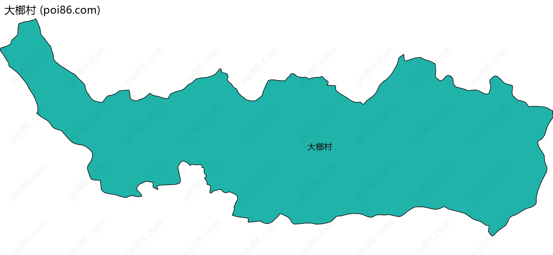 大榔村边界地图