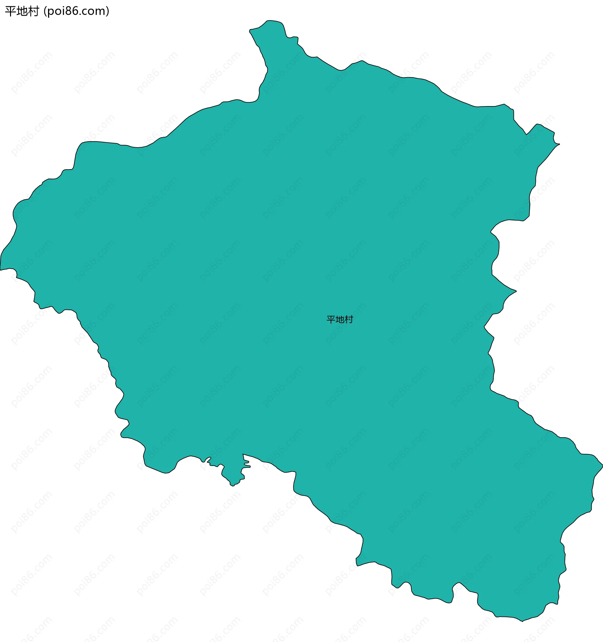 平地村边界地图