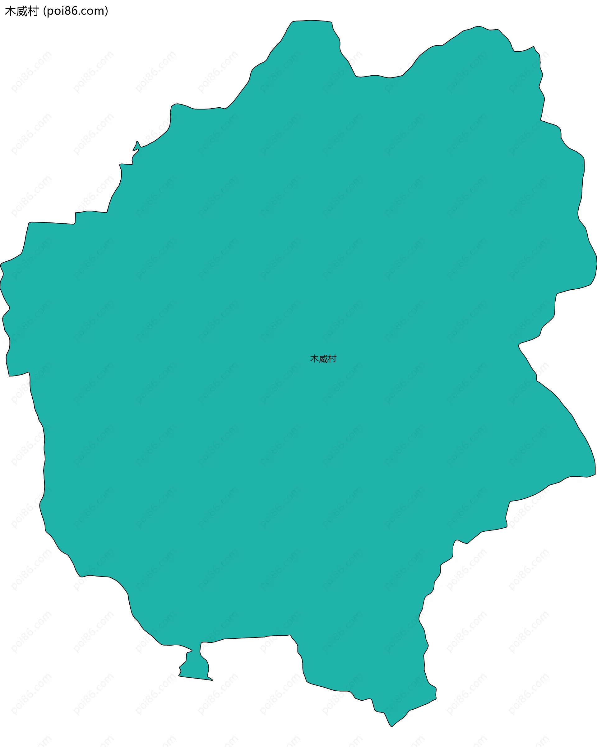 木威村边界地图