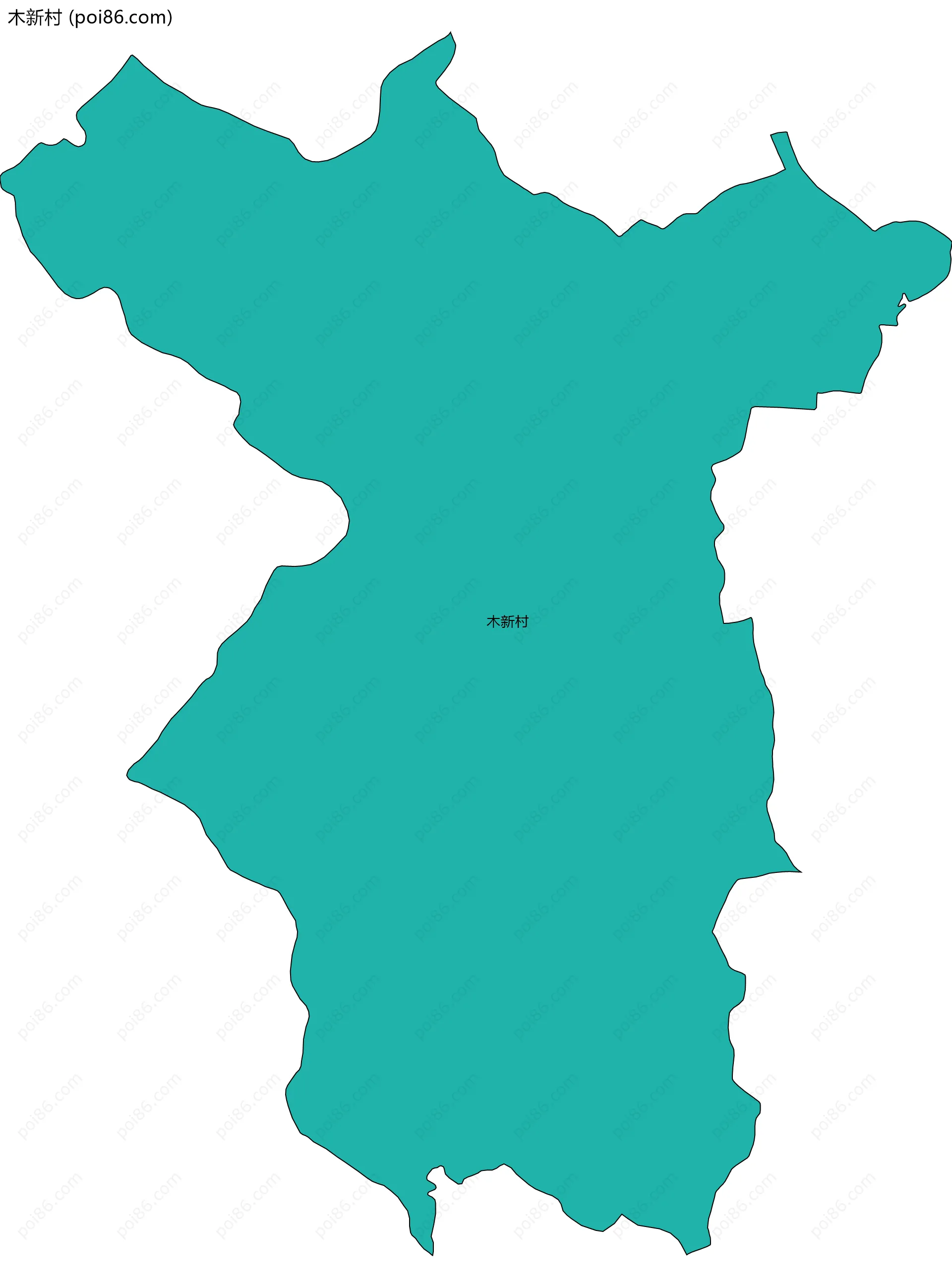 木新村边界地图
