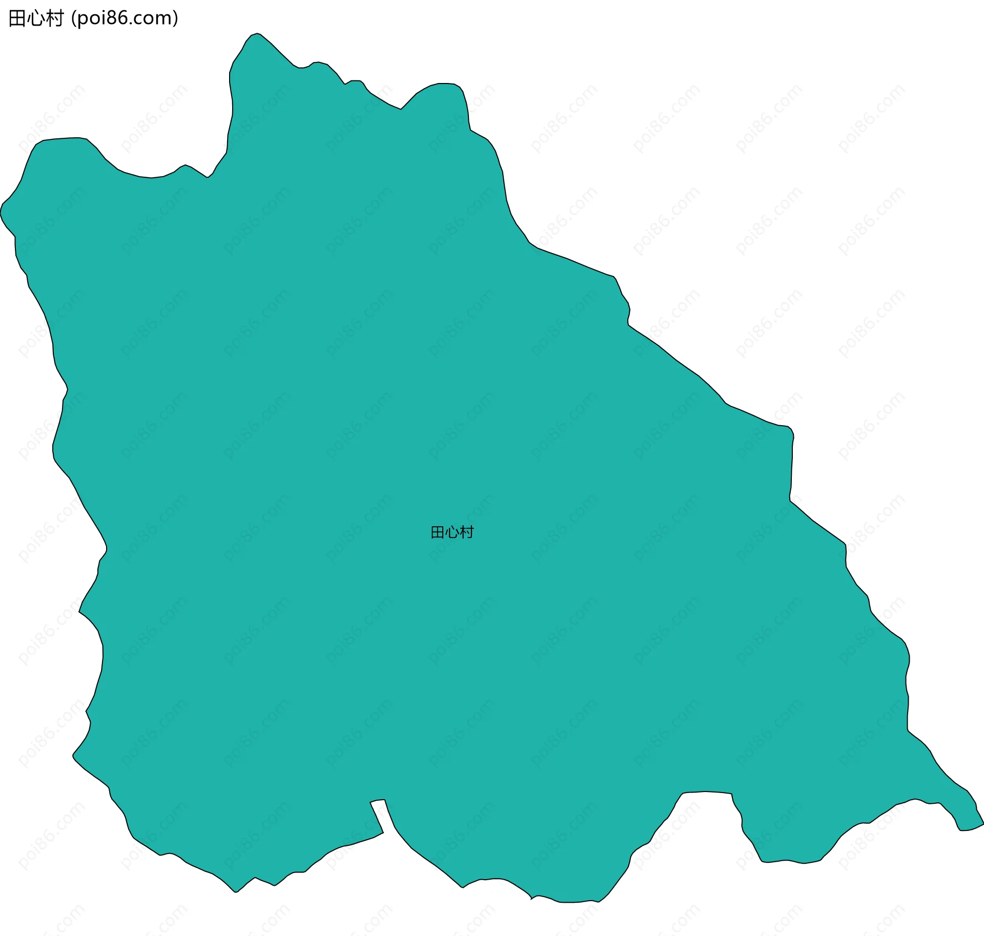 田心村边界地图