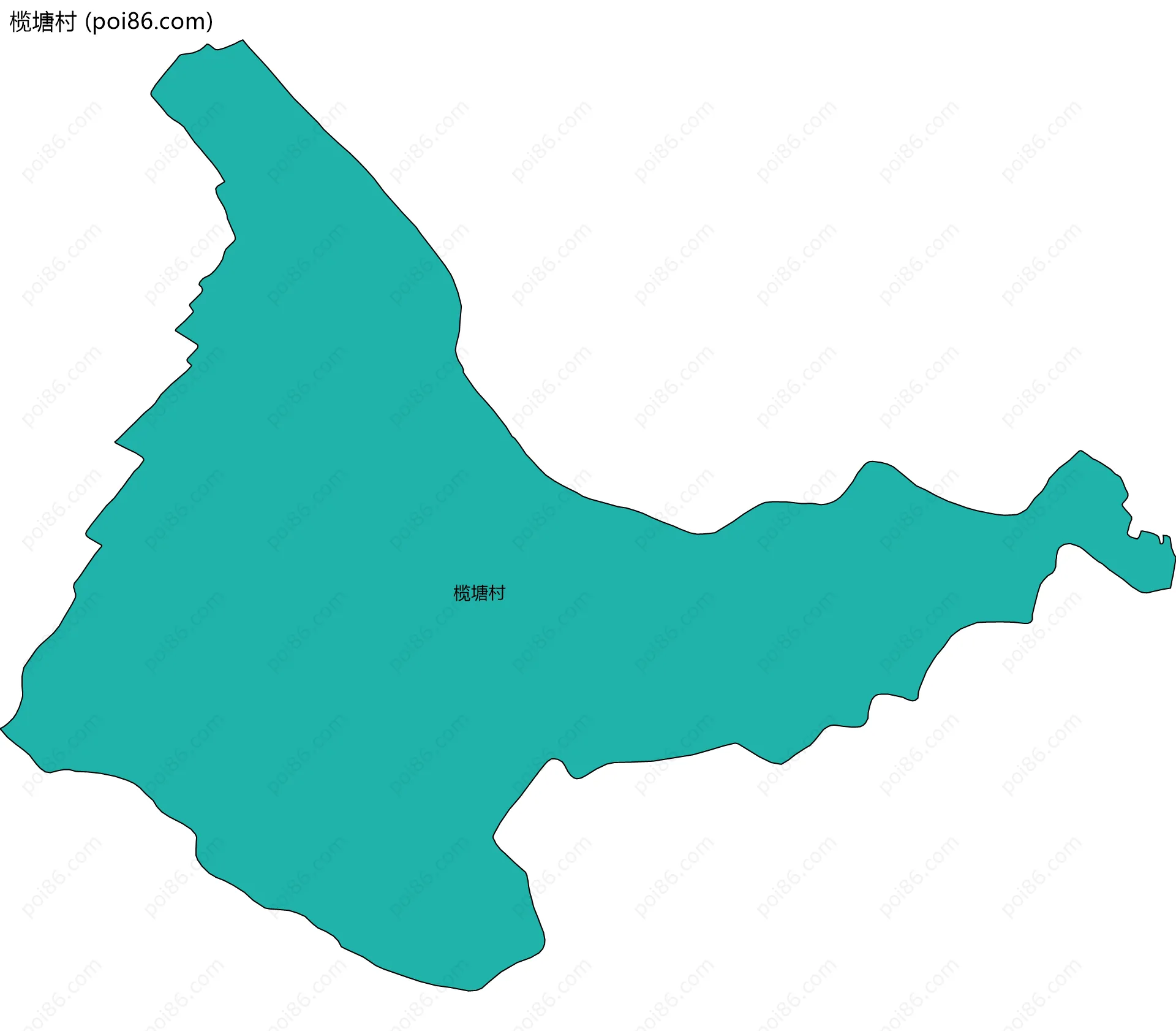 榄塘村边界地图