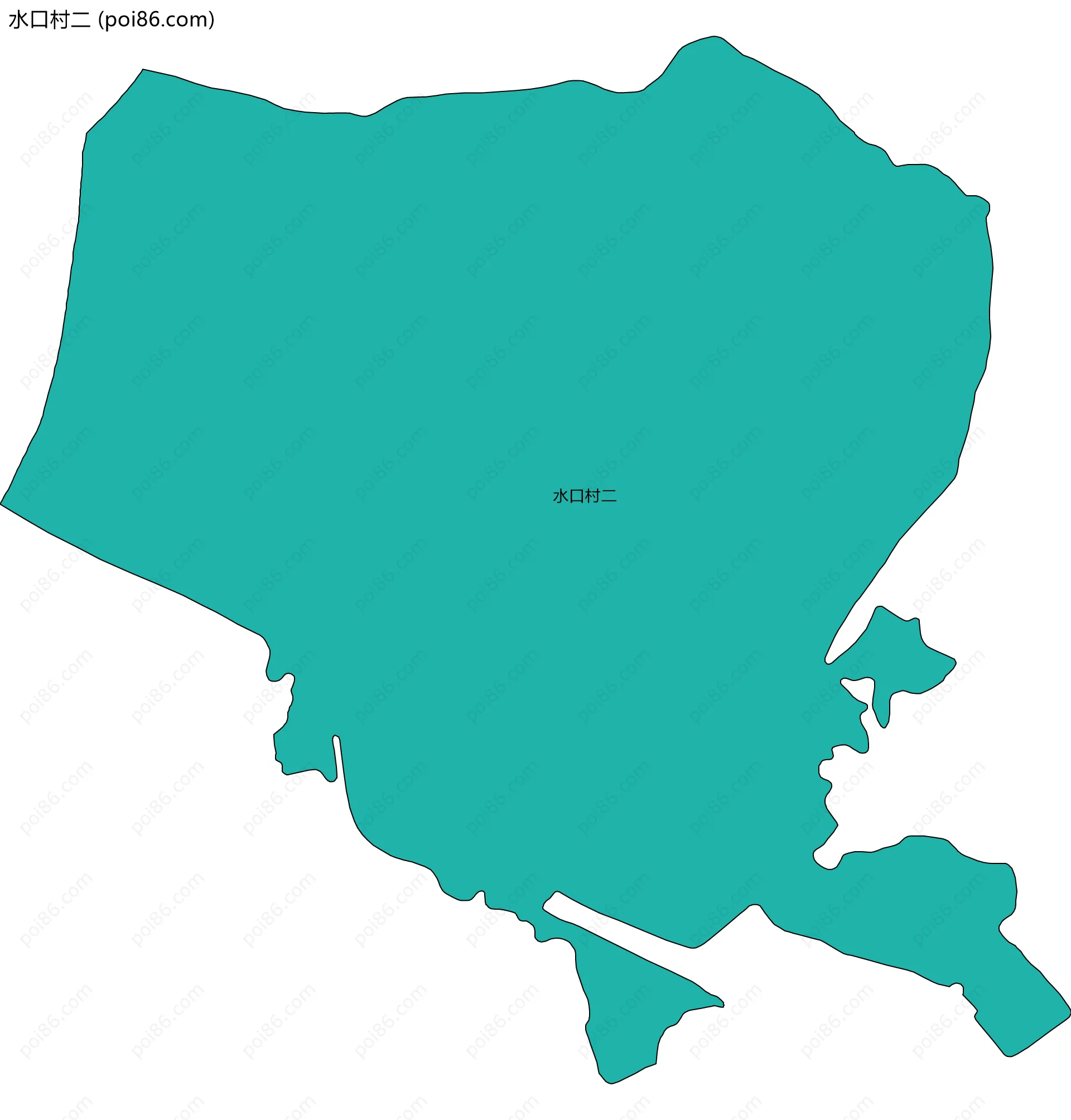 水口村二边界地图