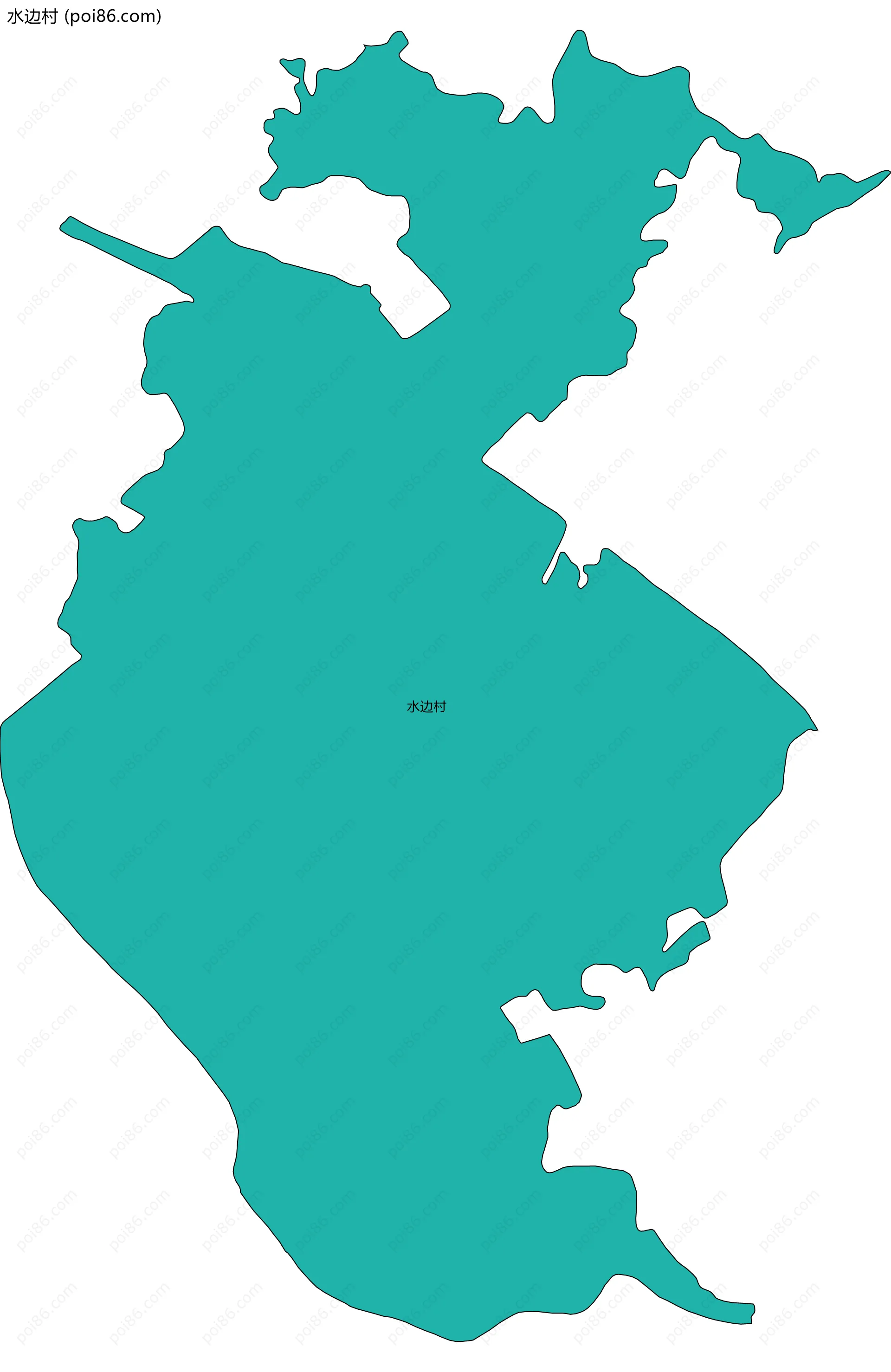 水边村边界地图