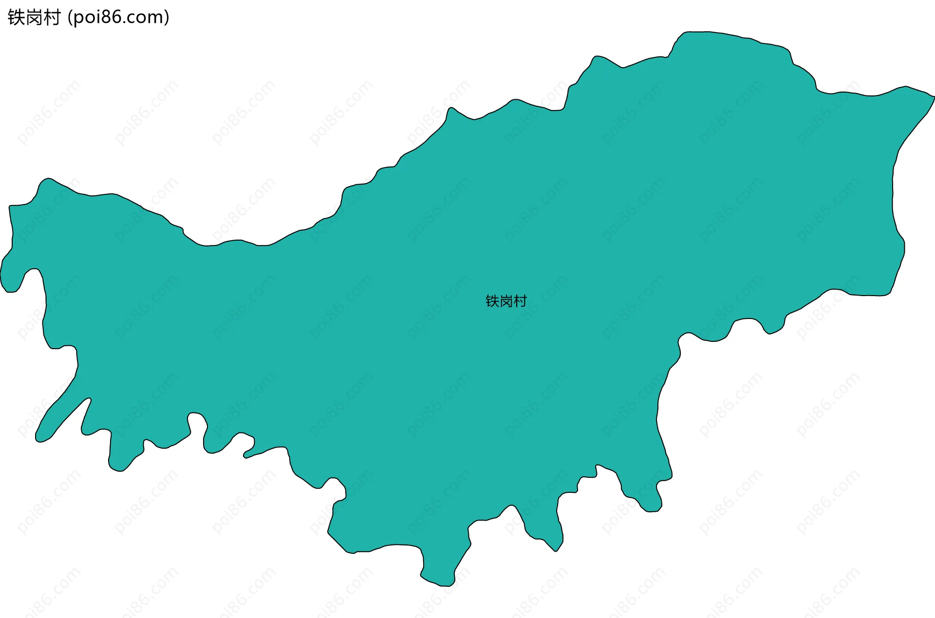 铁岗村边界地图