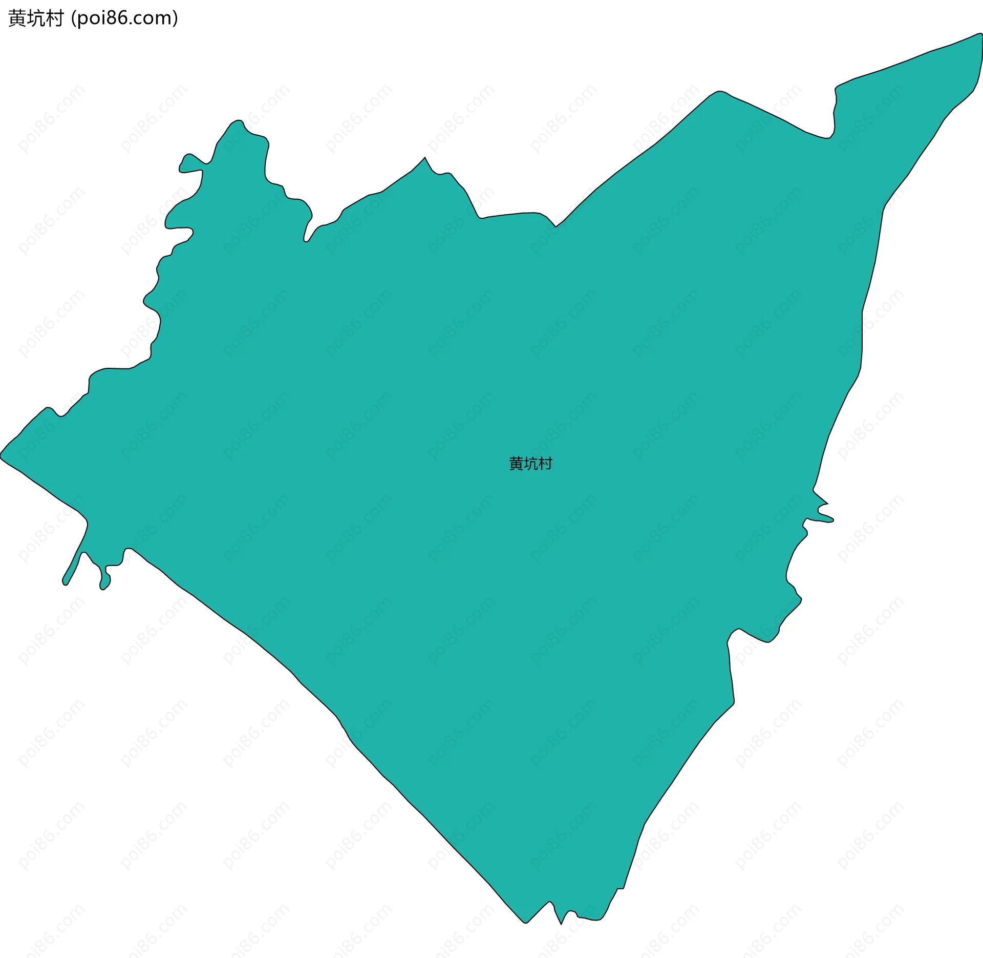 黄坑村边界地图