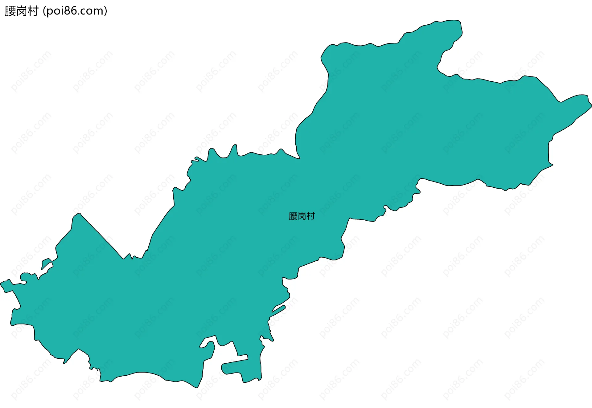 腰岗村边界地图