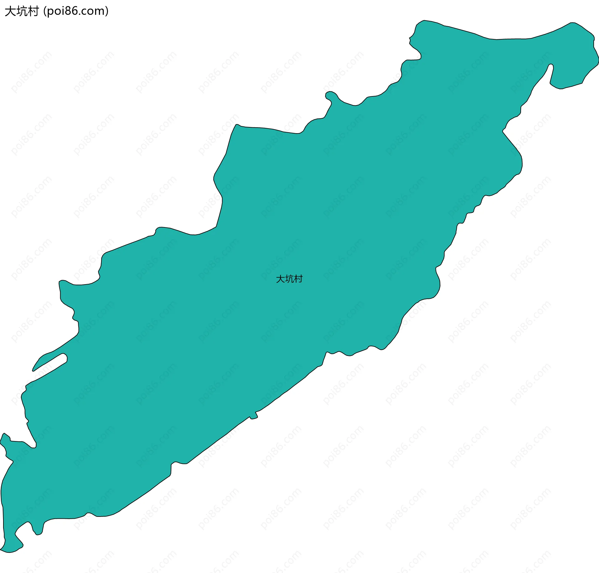 大坑村边界地图