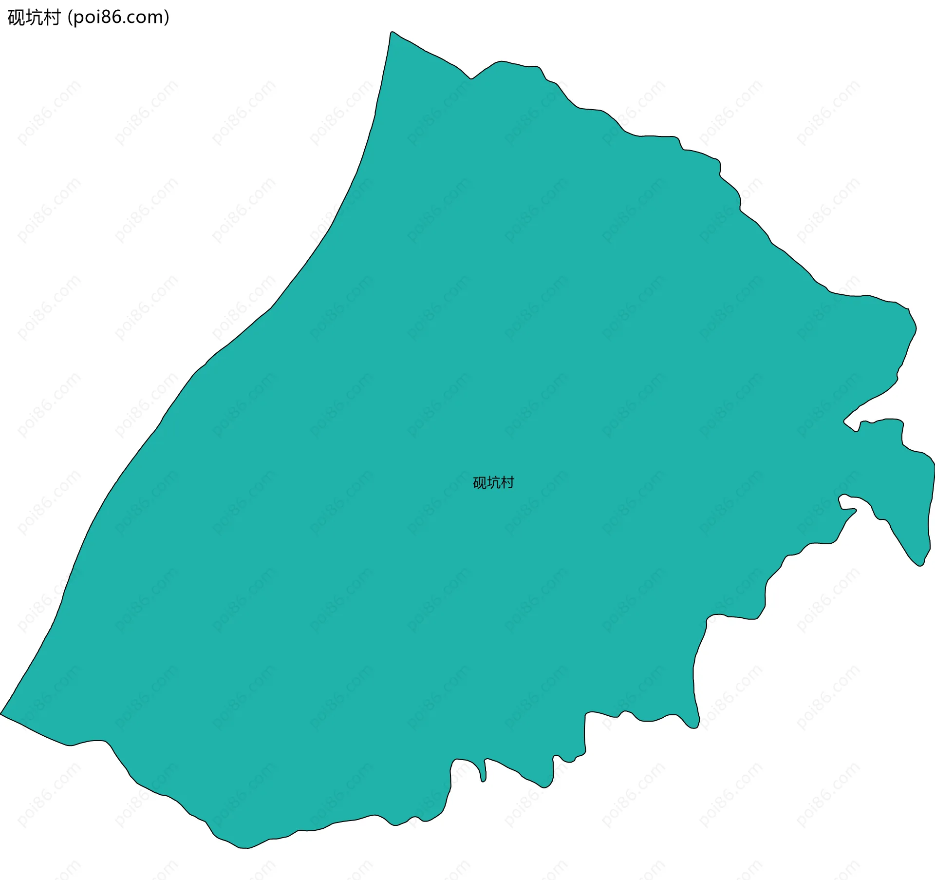 砚坑村边界地图