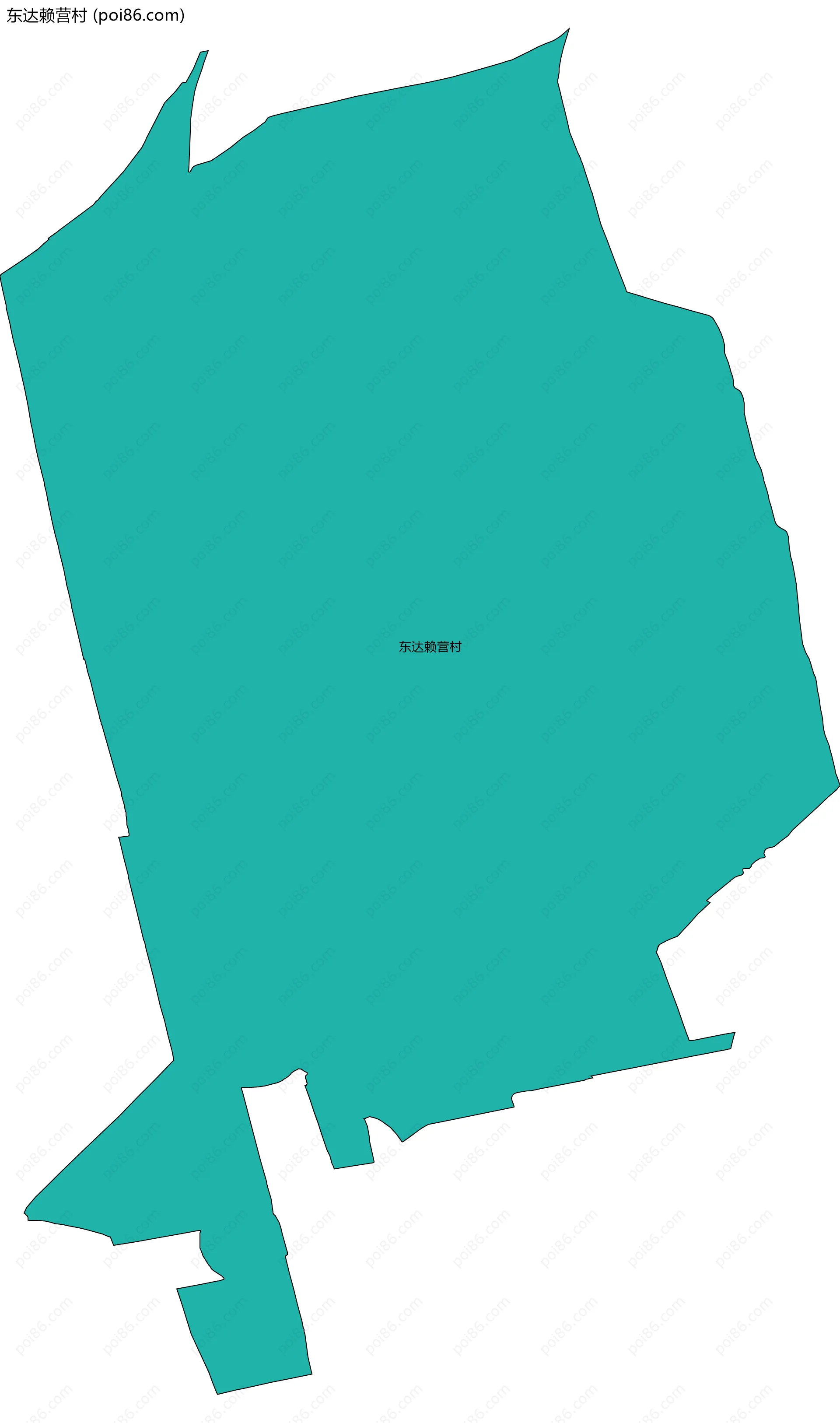 东达赖营村边界地图