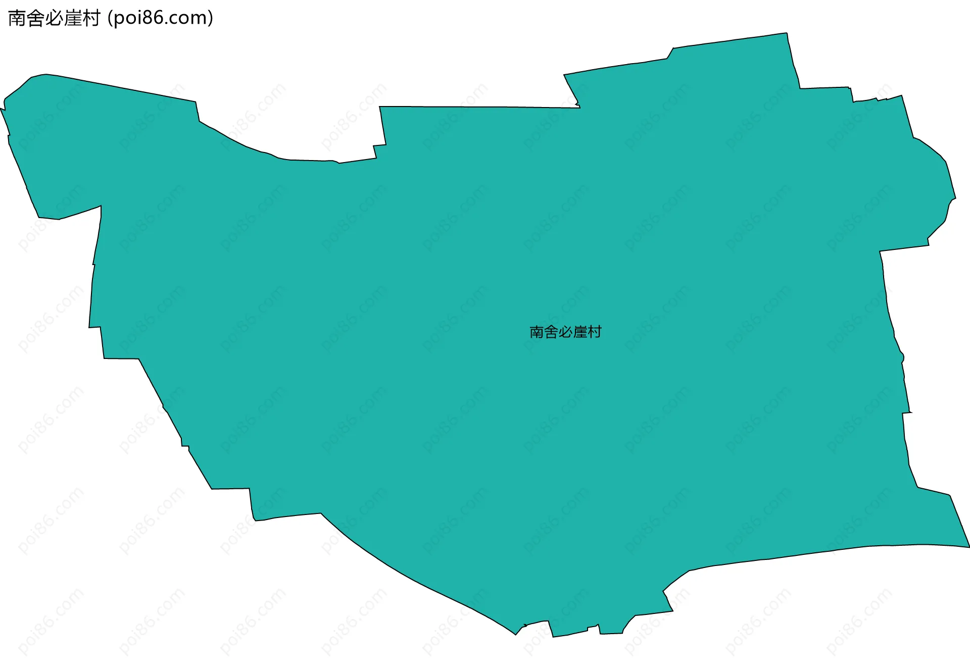 南舍必崖村边界地图