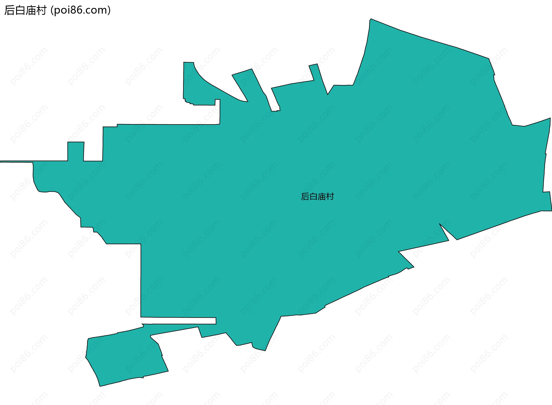 后白庙村边界地图