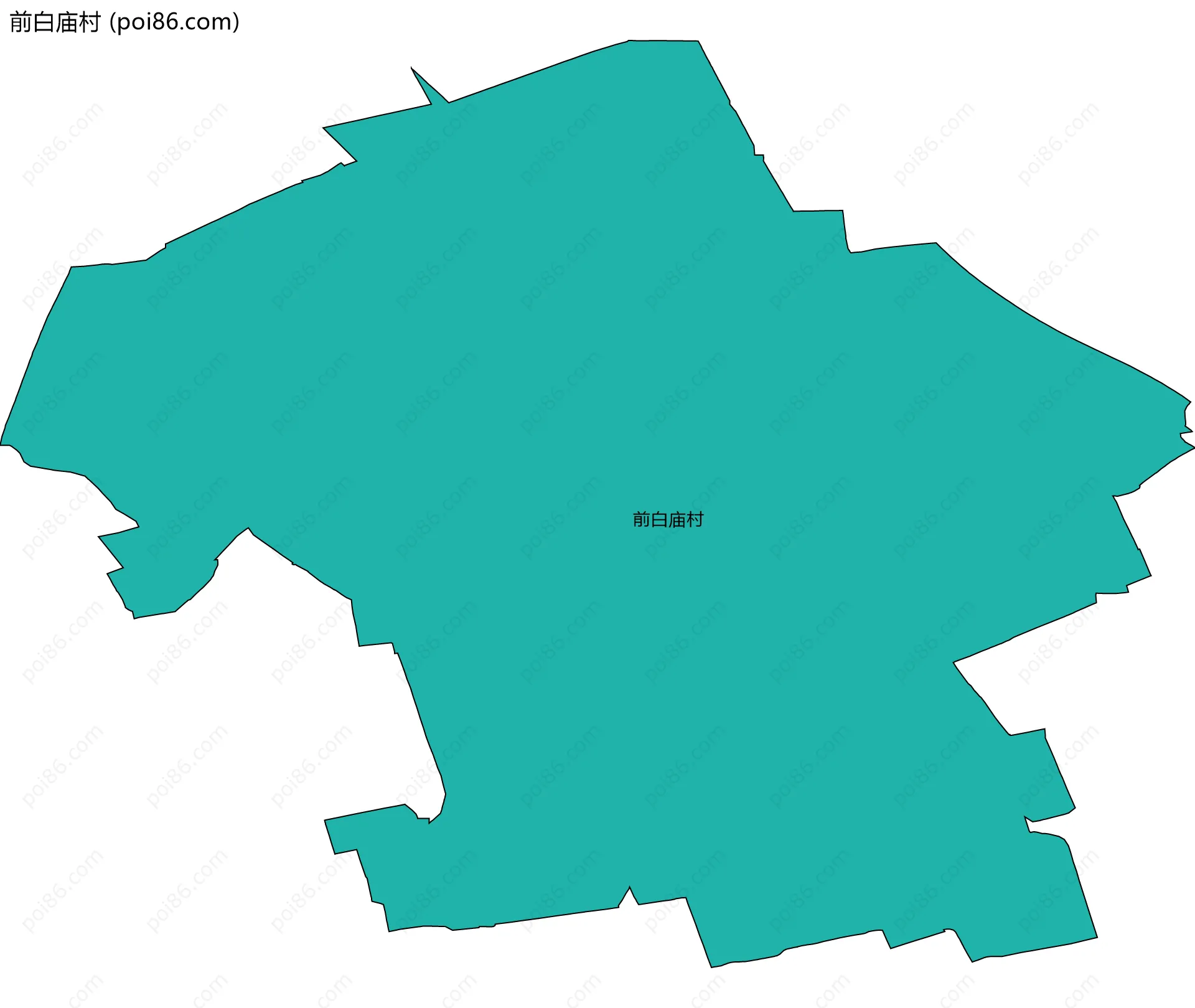 前白庙村边界地图