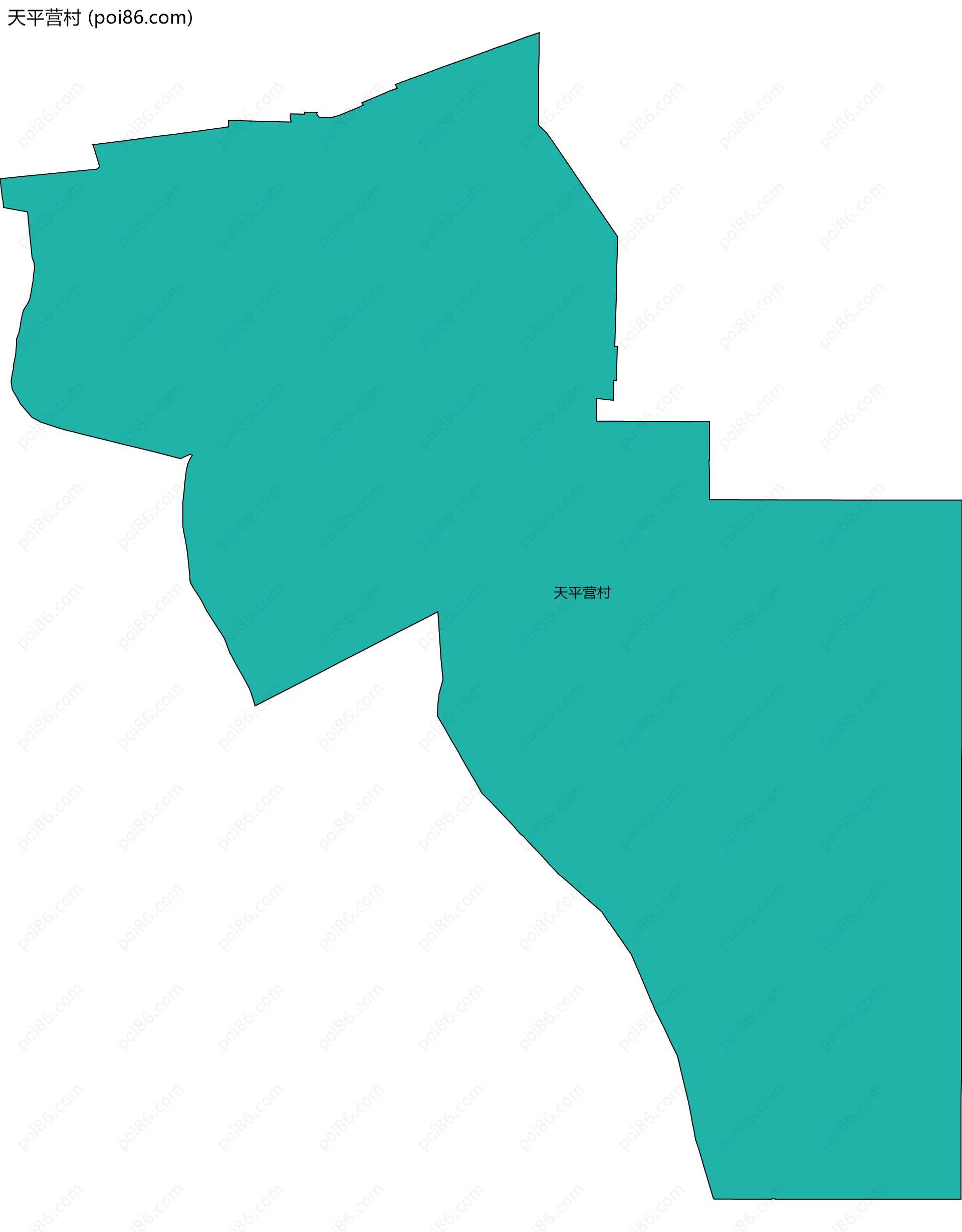 天平营村边界地图