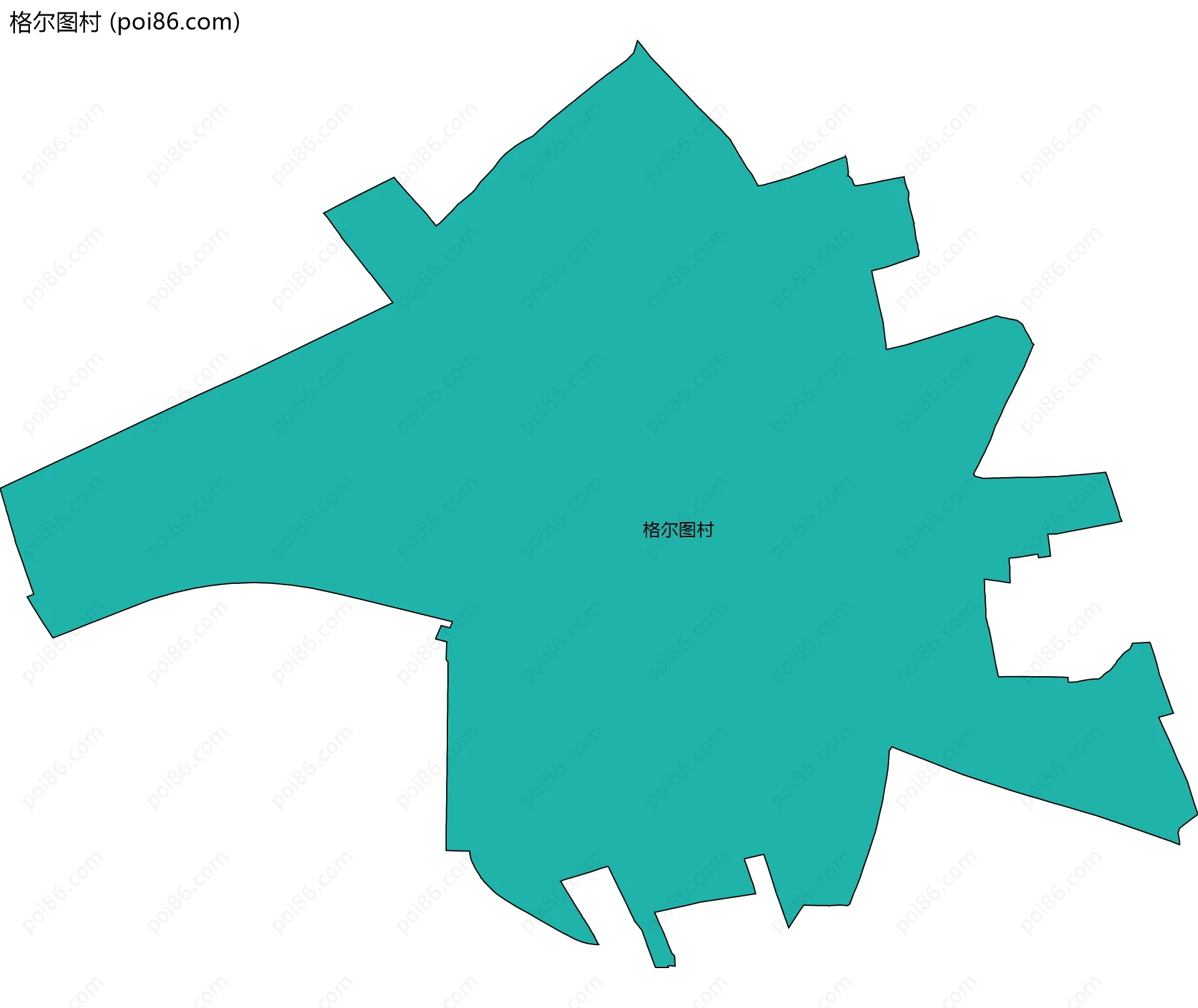 格尔图村边界地图