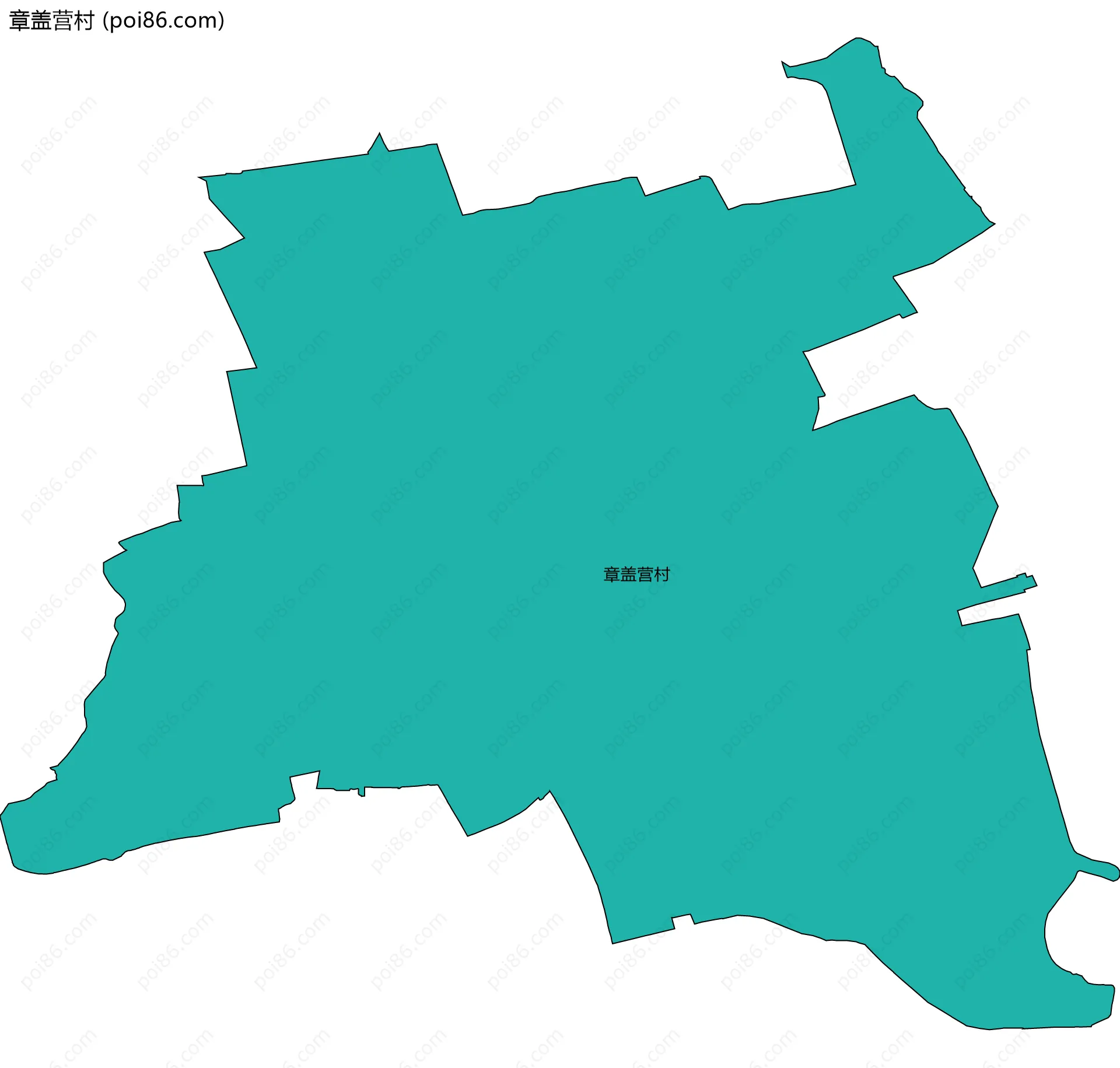 章盖营村边界地图