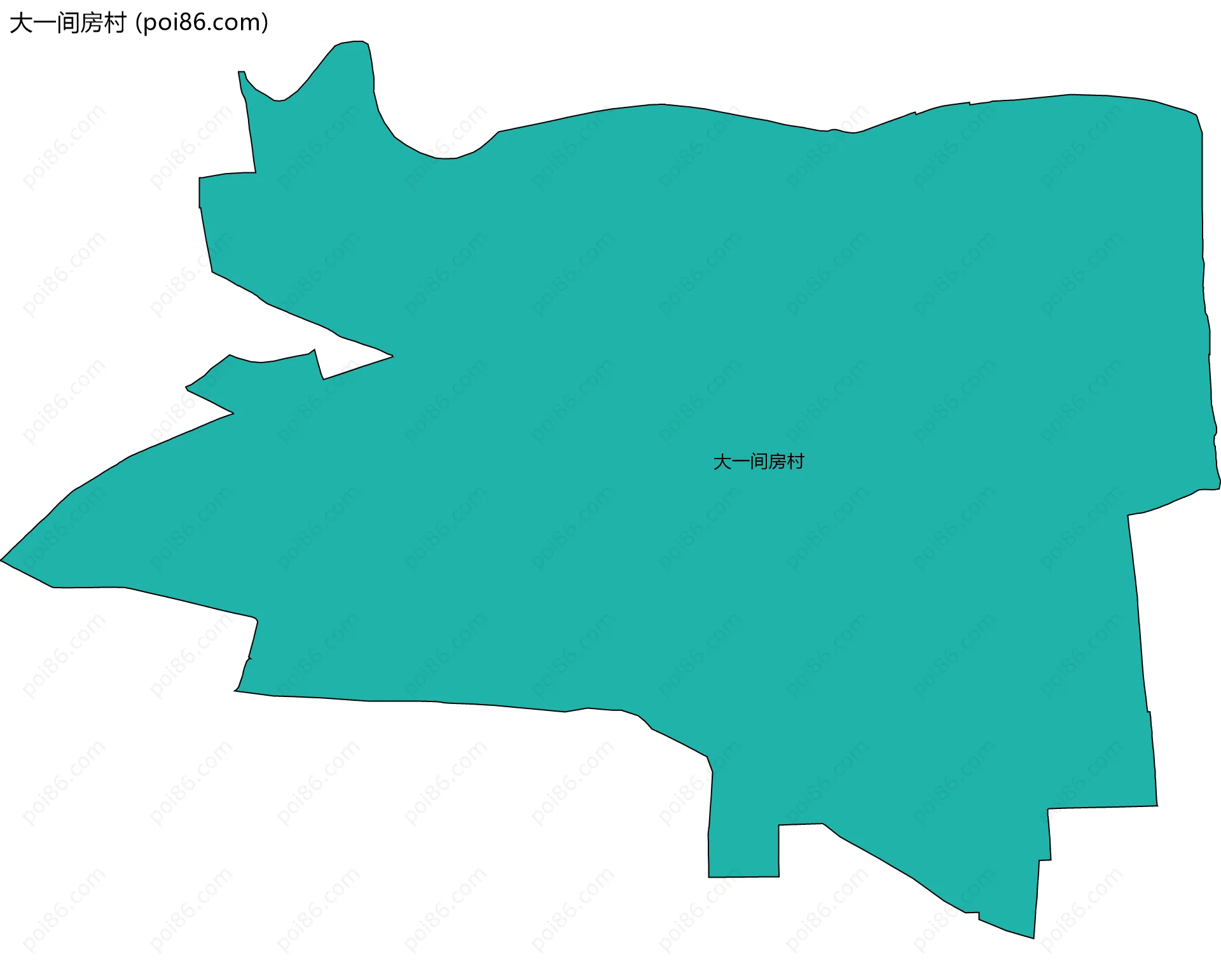 大一间房村边界地图