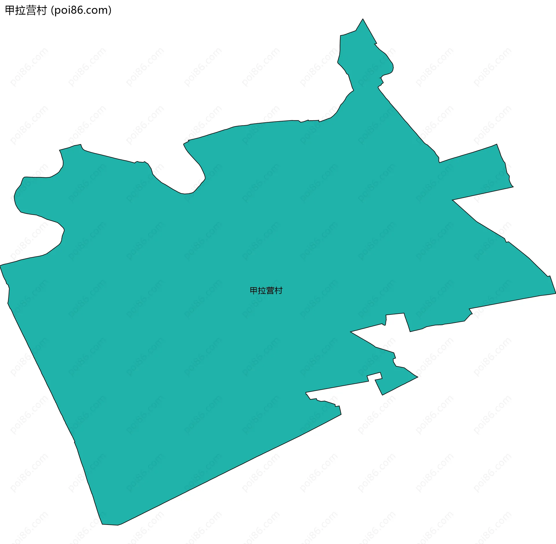 甲拉营村边界地图