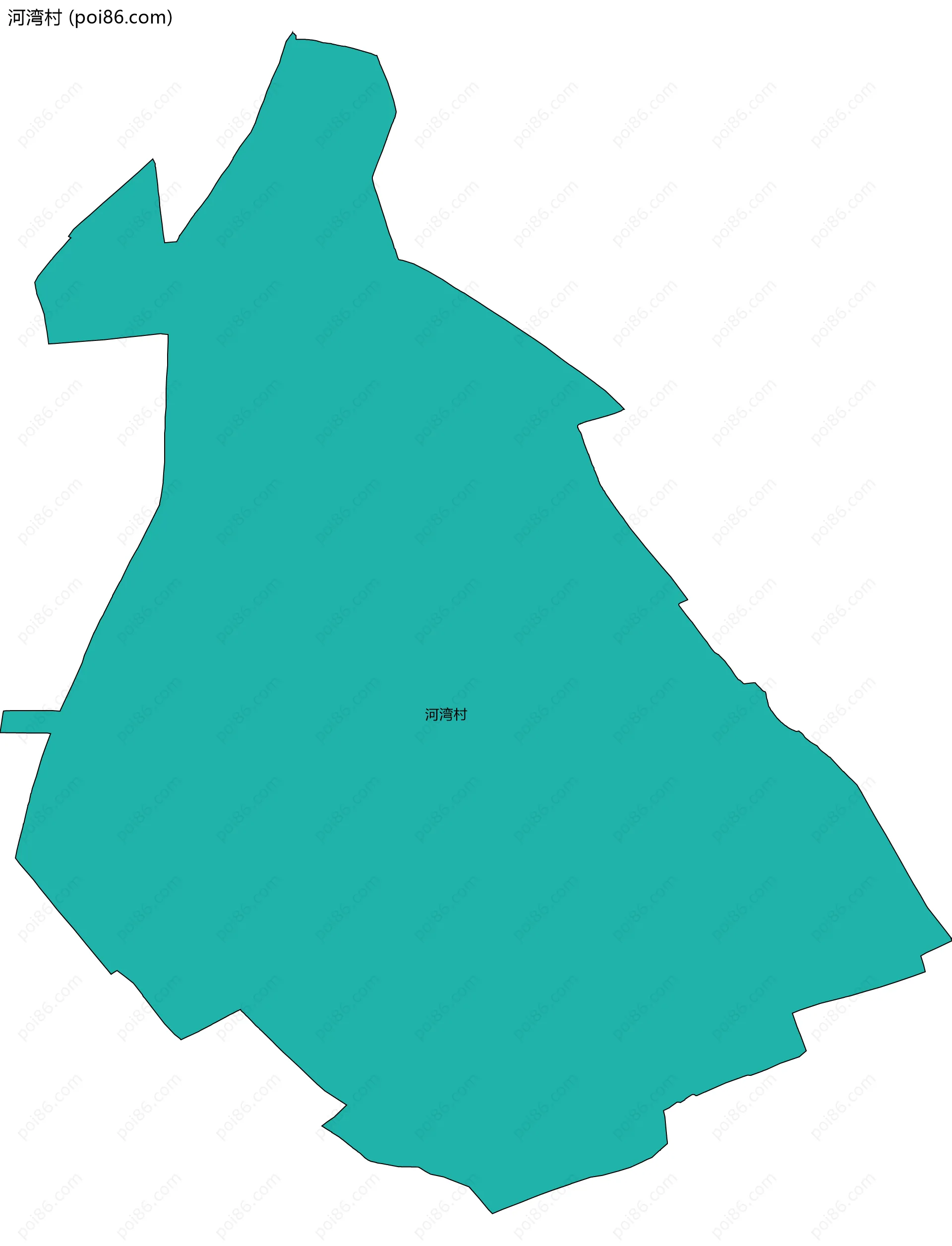 河湾村边界地图