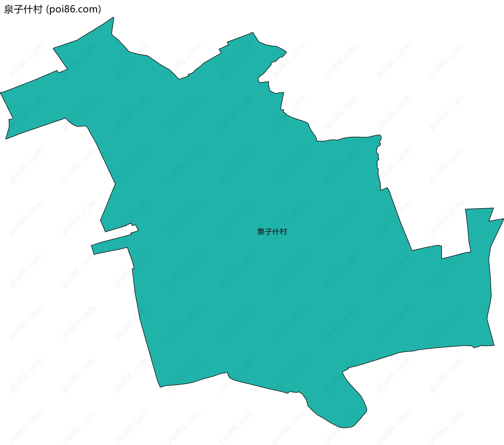 泉子什村边界地图