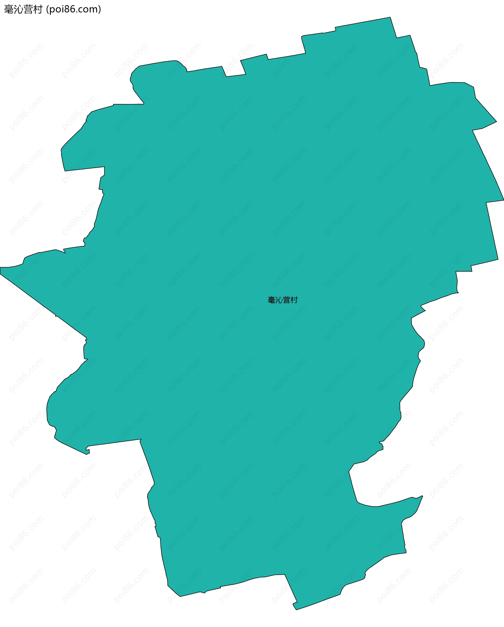 毫沁营村边界地图