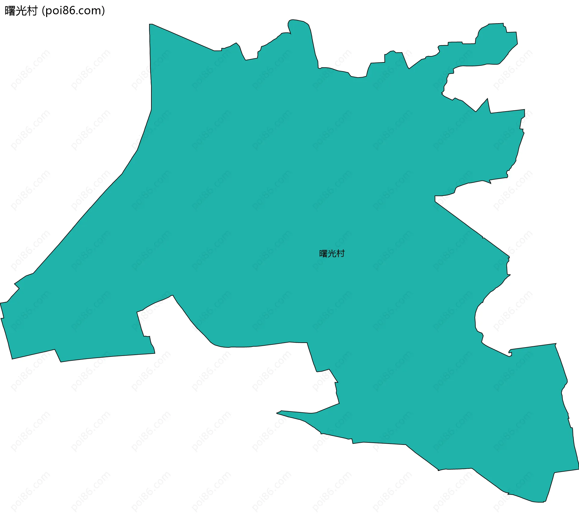 曙光村边界地图