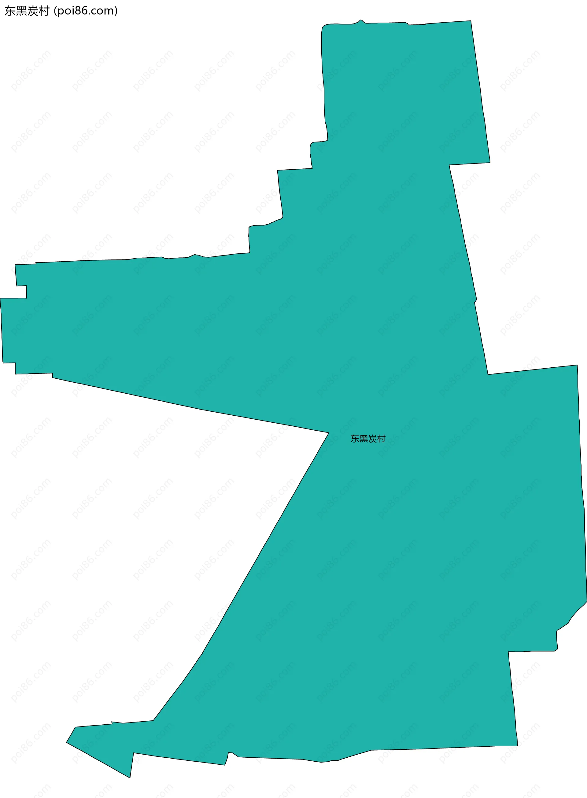 东黑炭村边界地图