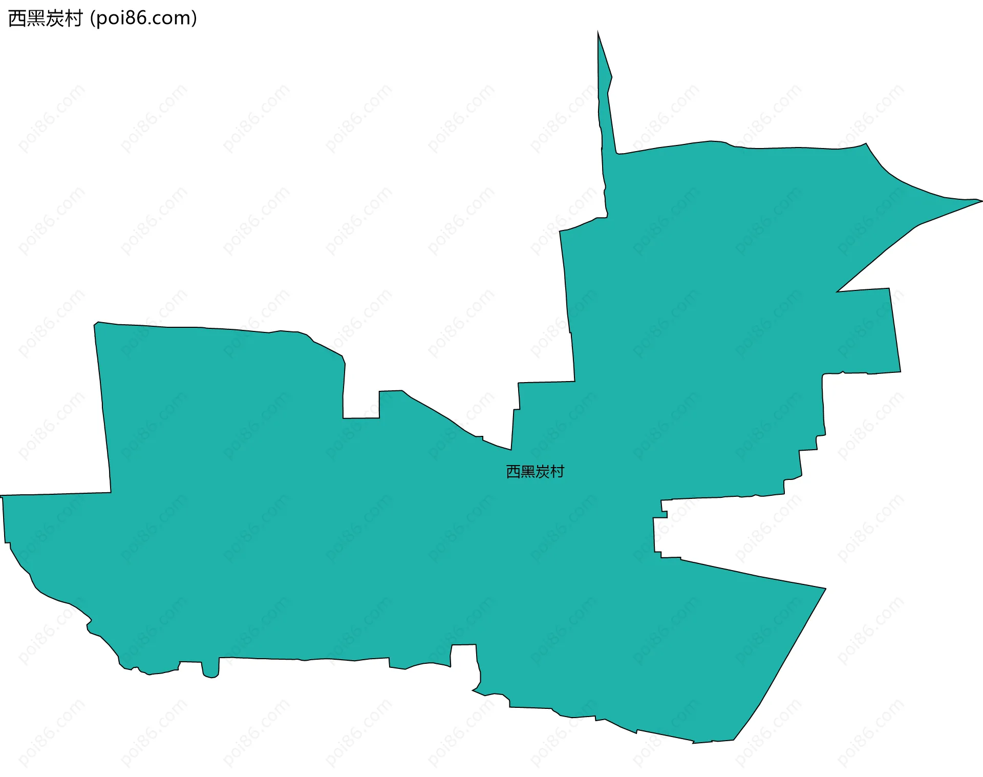 西黑炭村边界地图