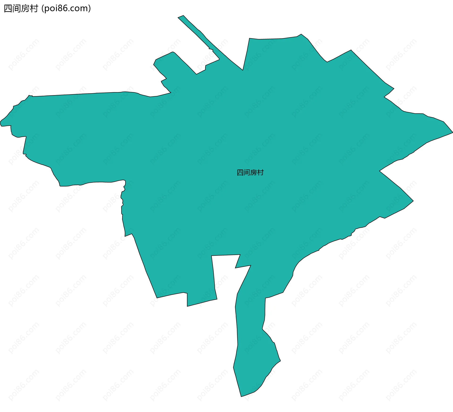 四间房村边界地图