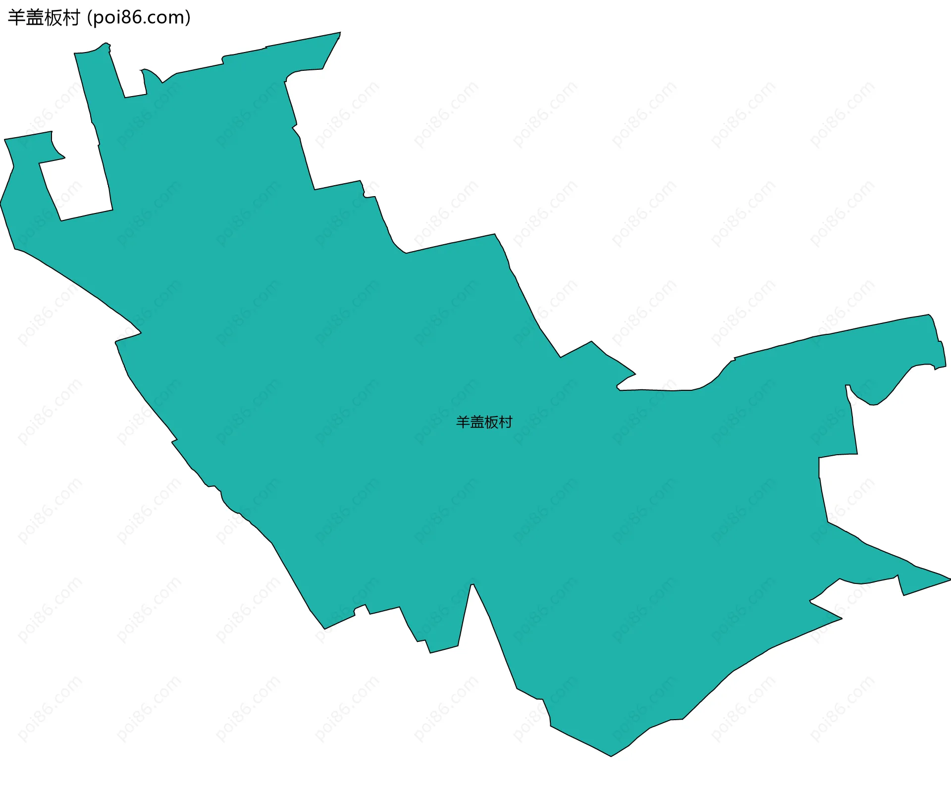 羊盖板村边界地图