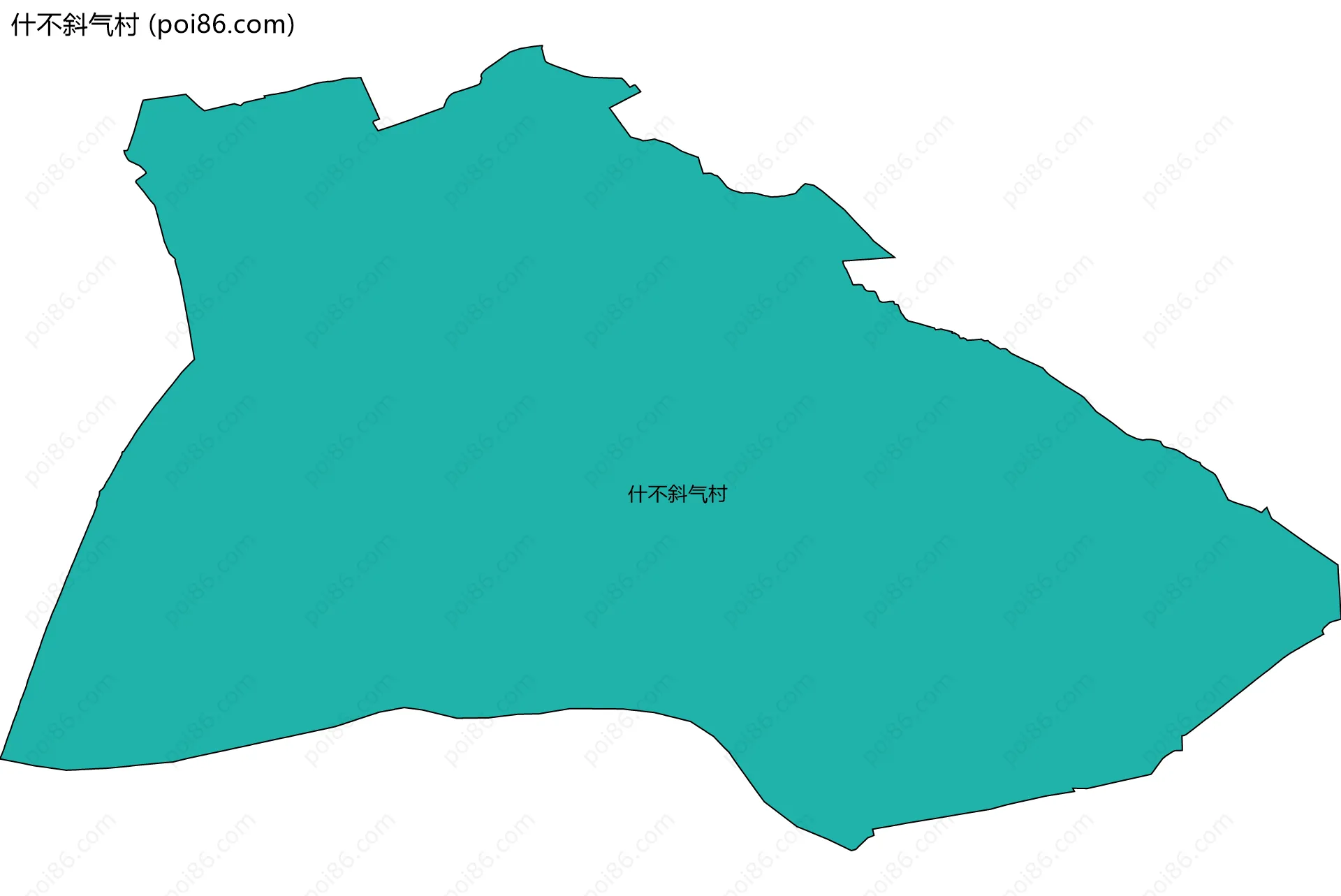 什不斜气村边界地图