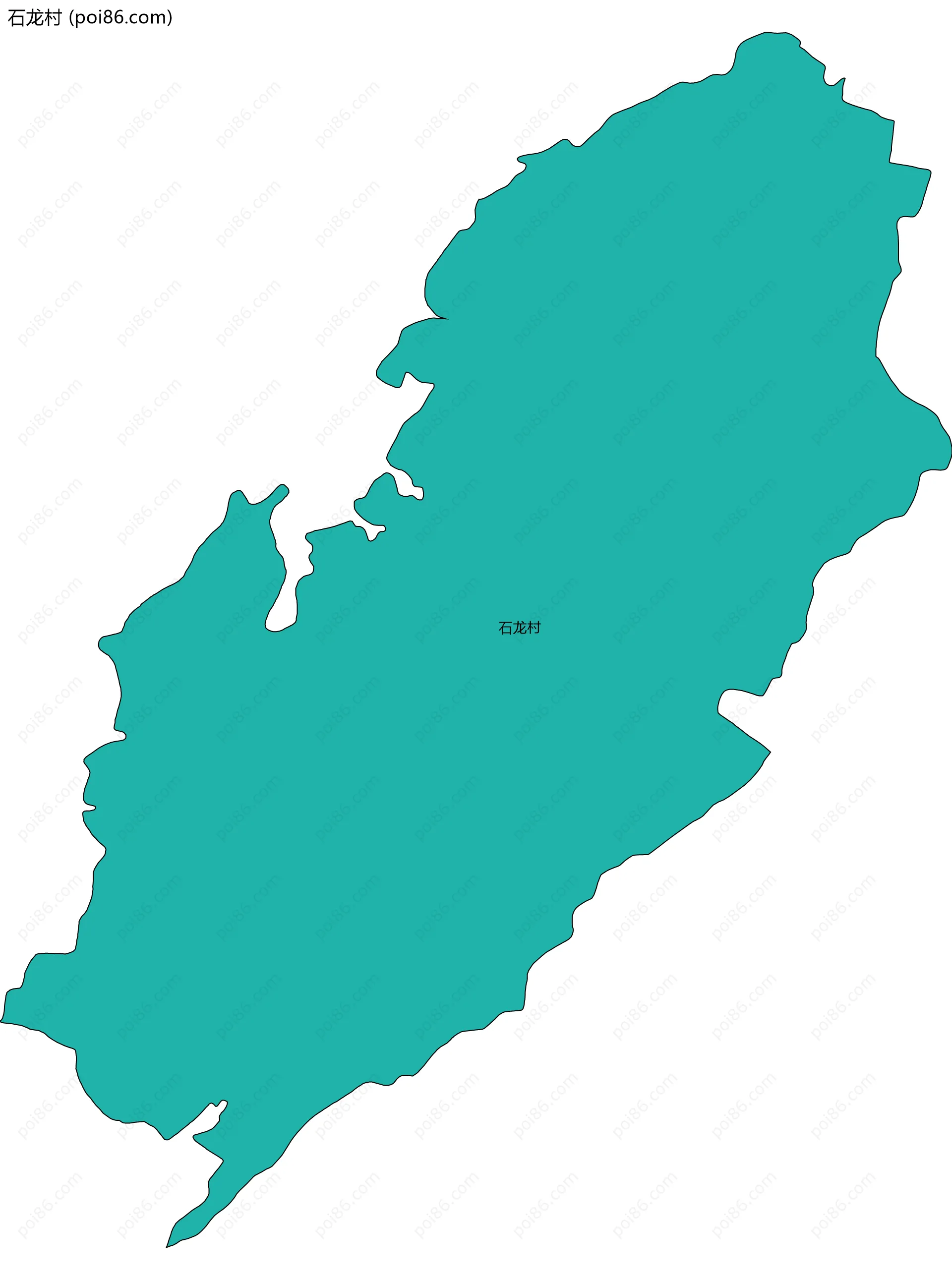 石龙村边界地图