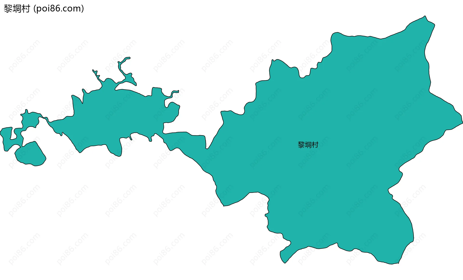 黎垌村边界地图