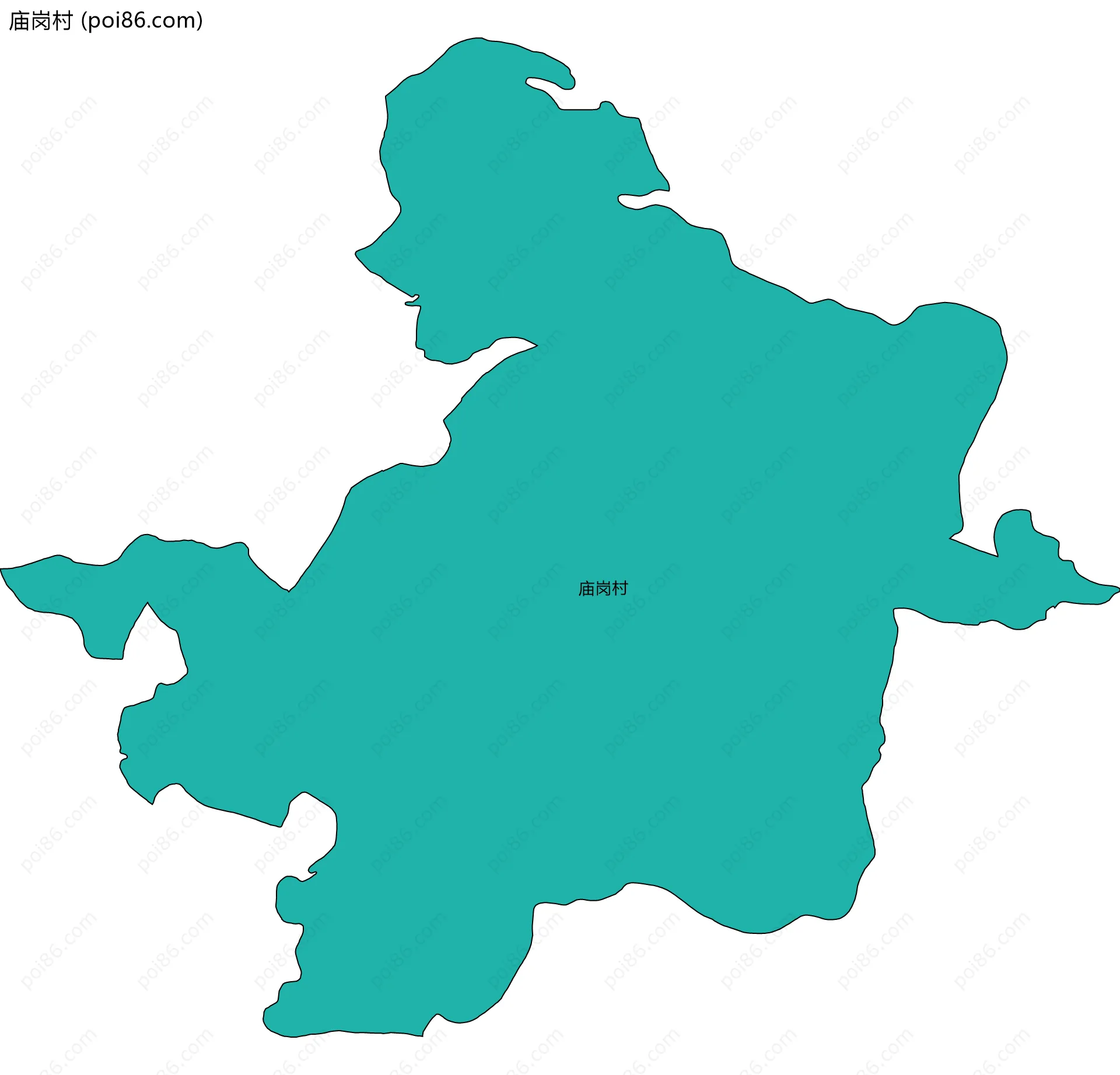 庙岗村边界地图