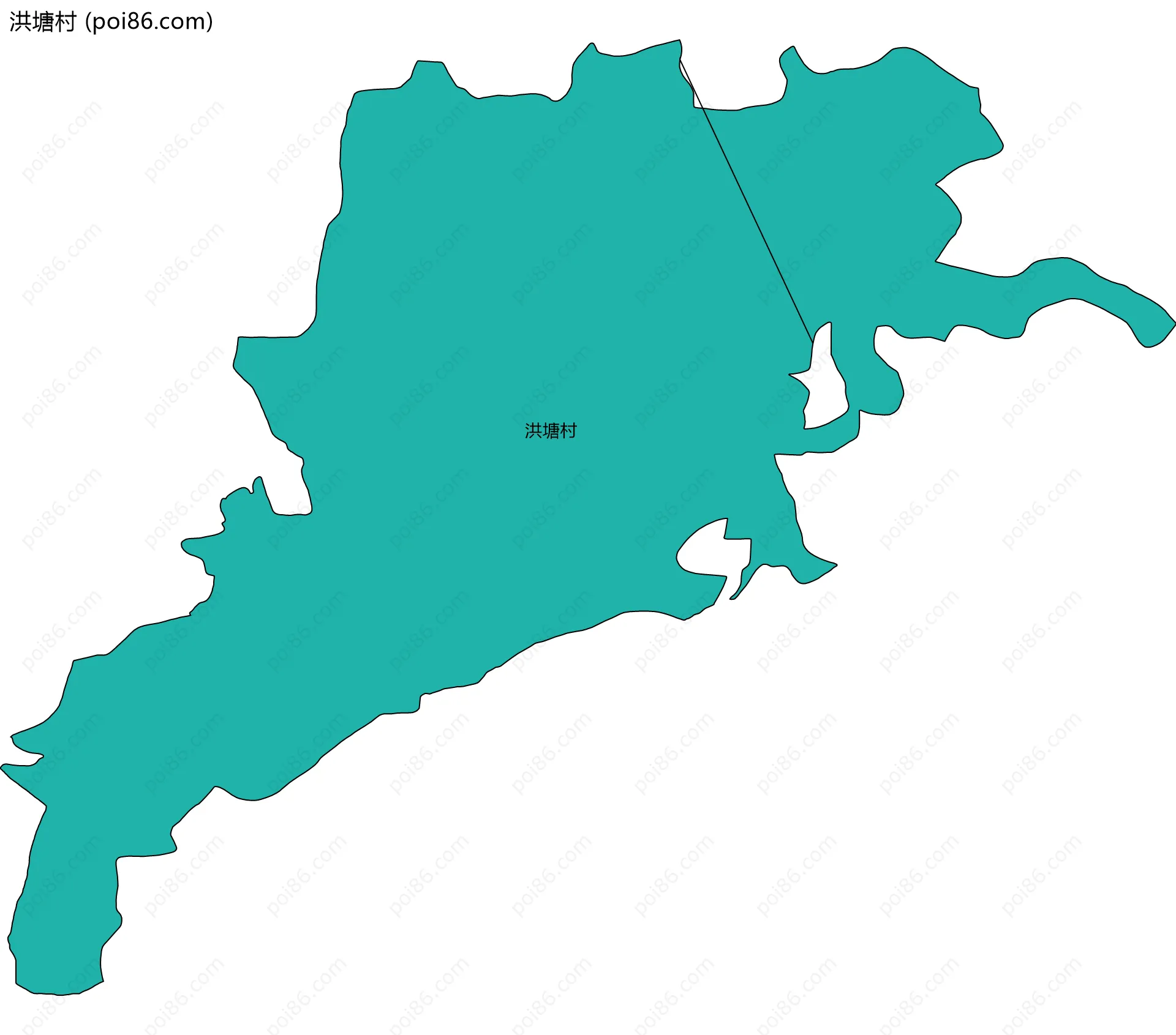 洪塘村边界地图