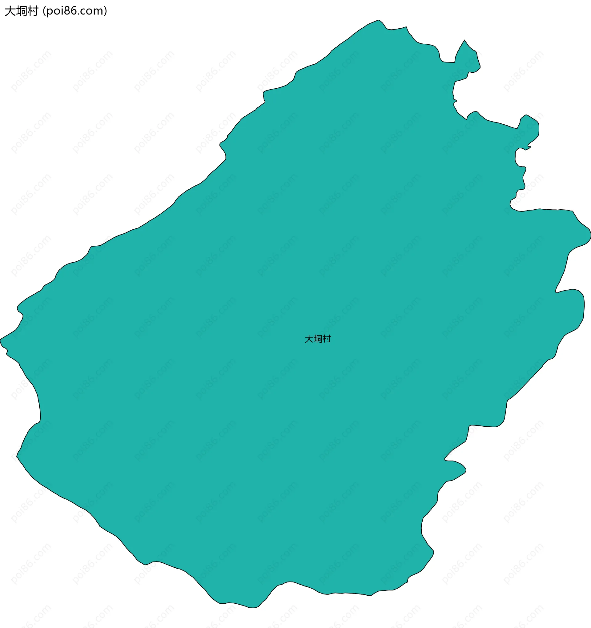 大垌村边界地图