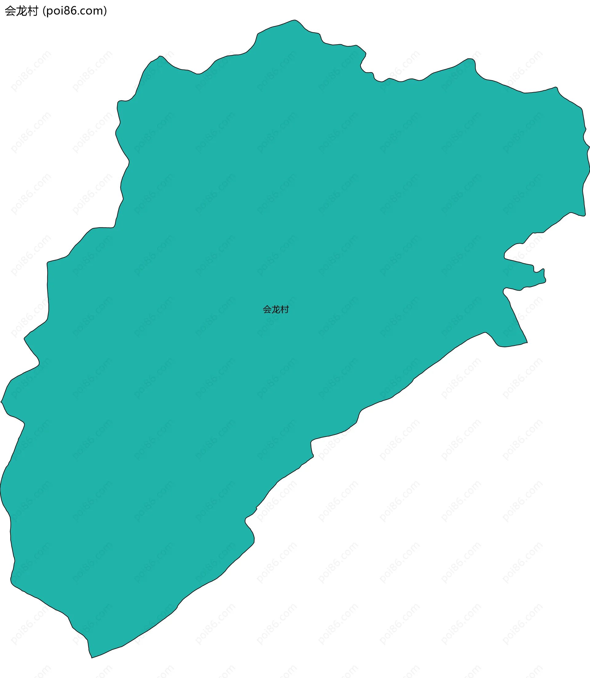 会龙村边界地图