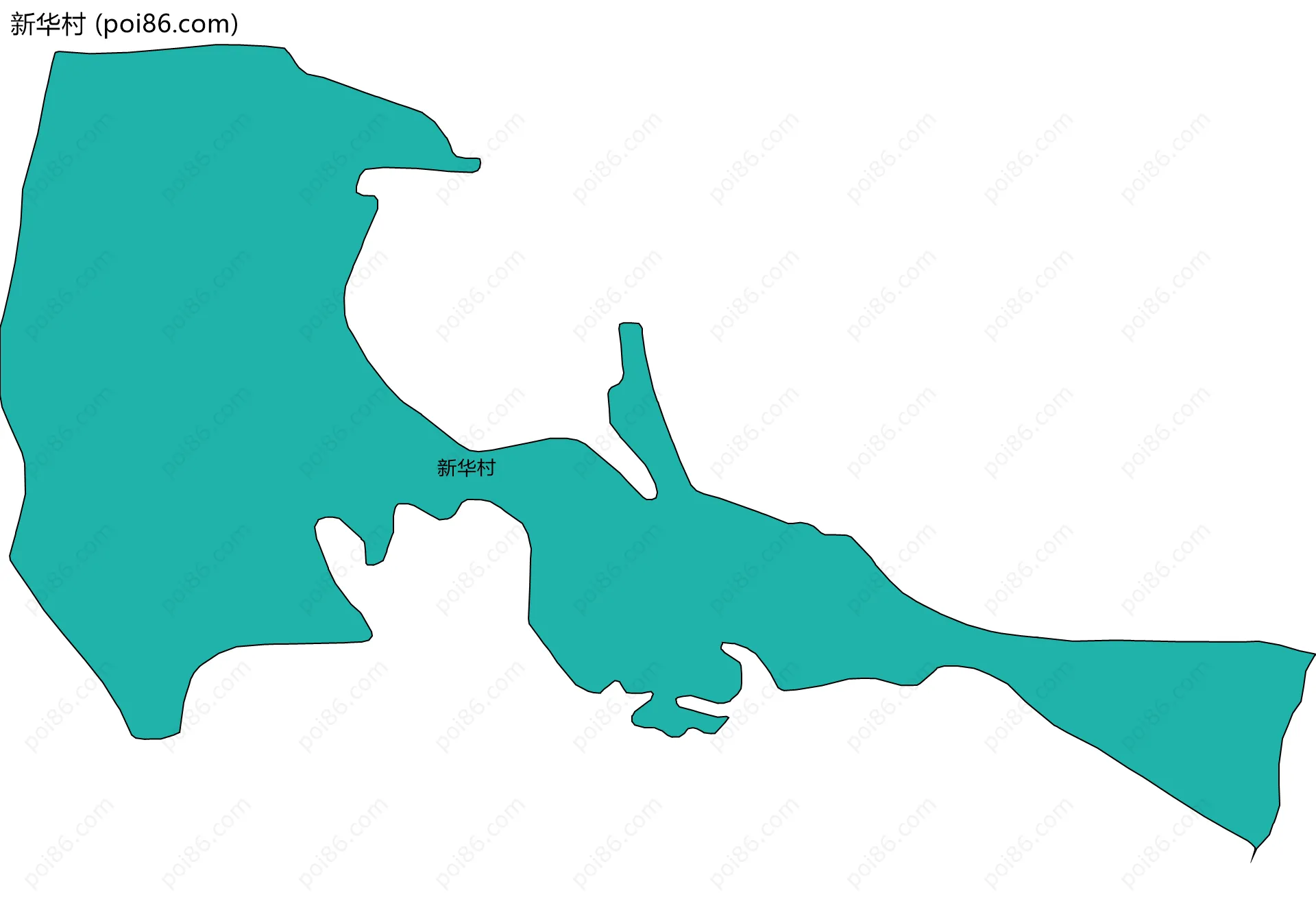 新华村边界地图