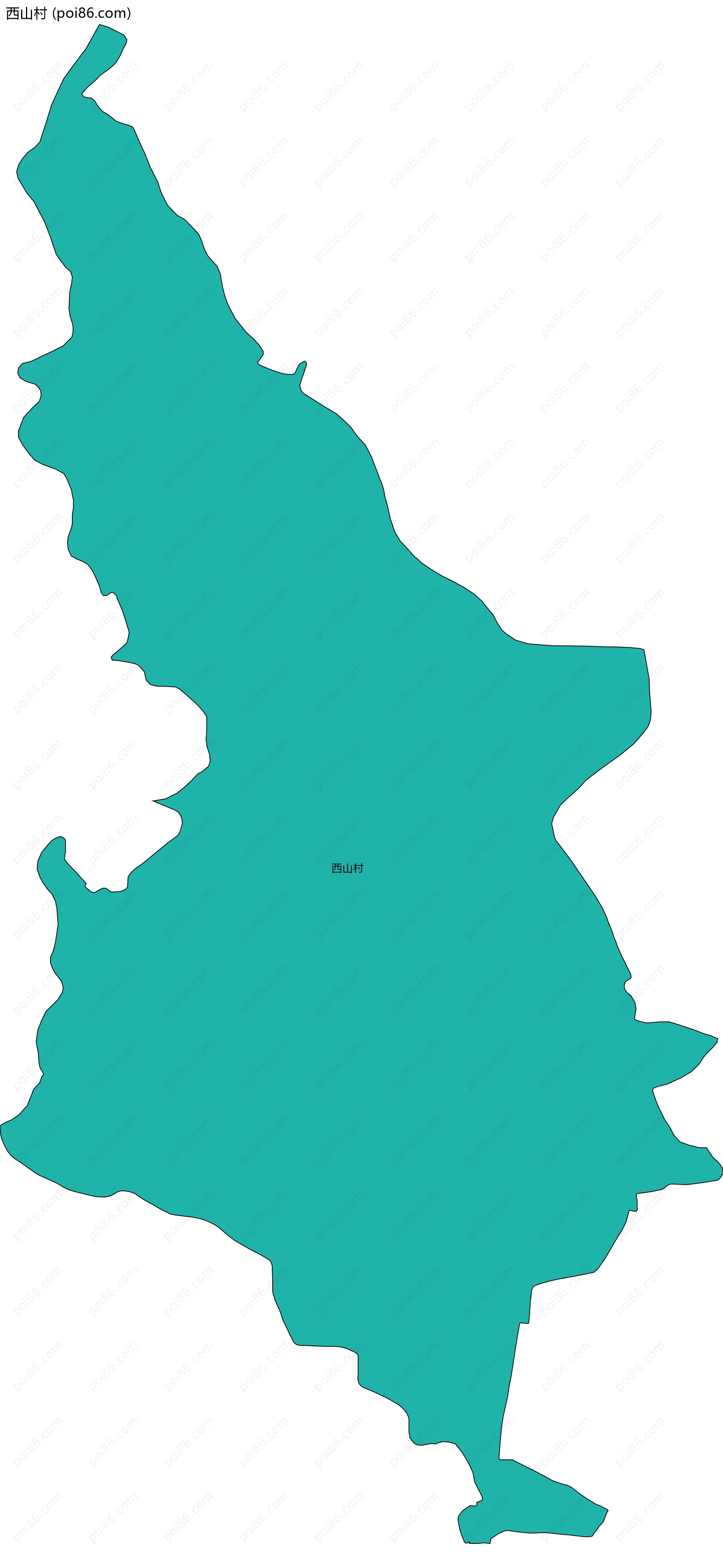 西山村边界地图