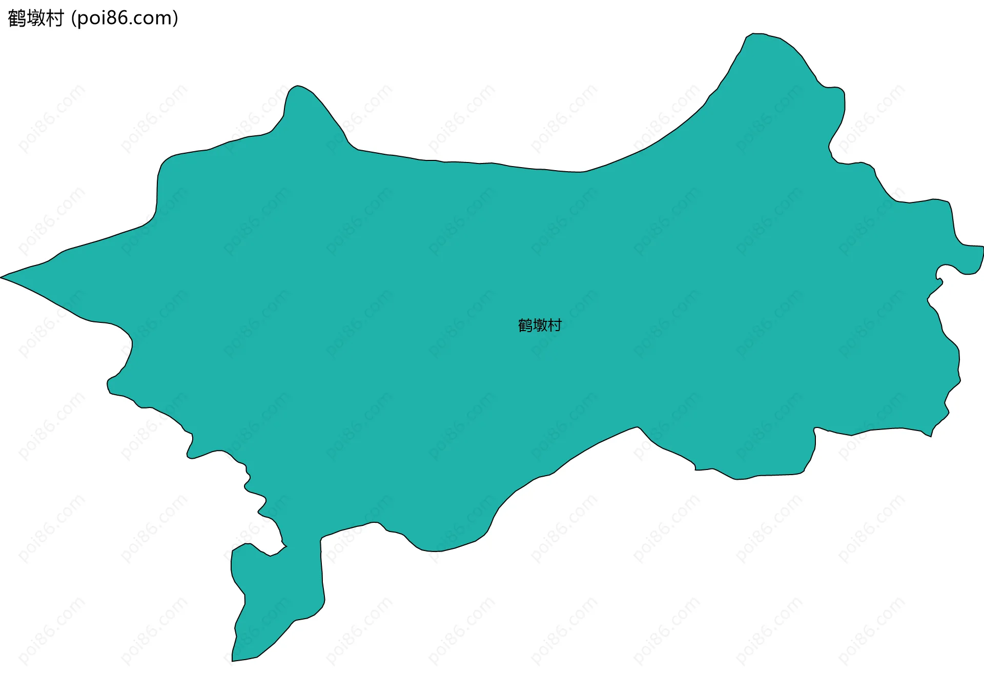 鹤墩村边界地图