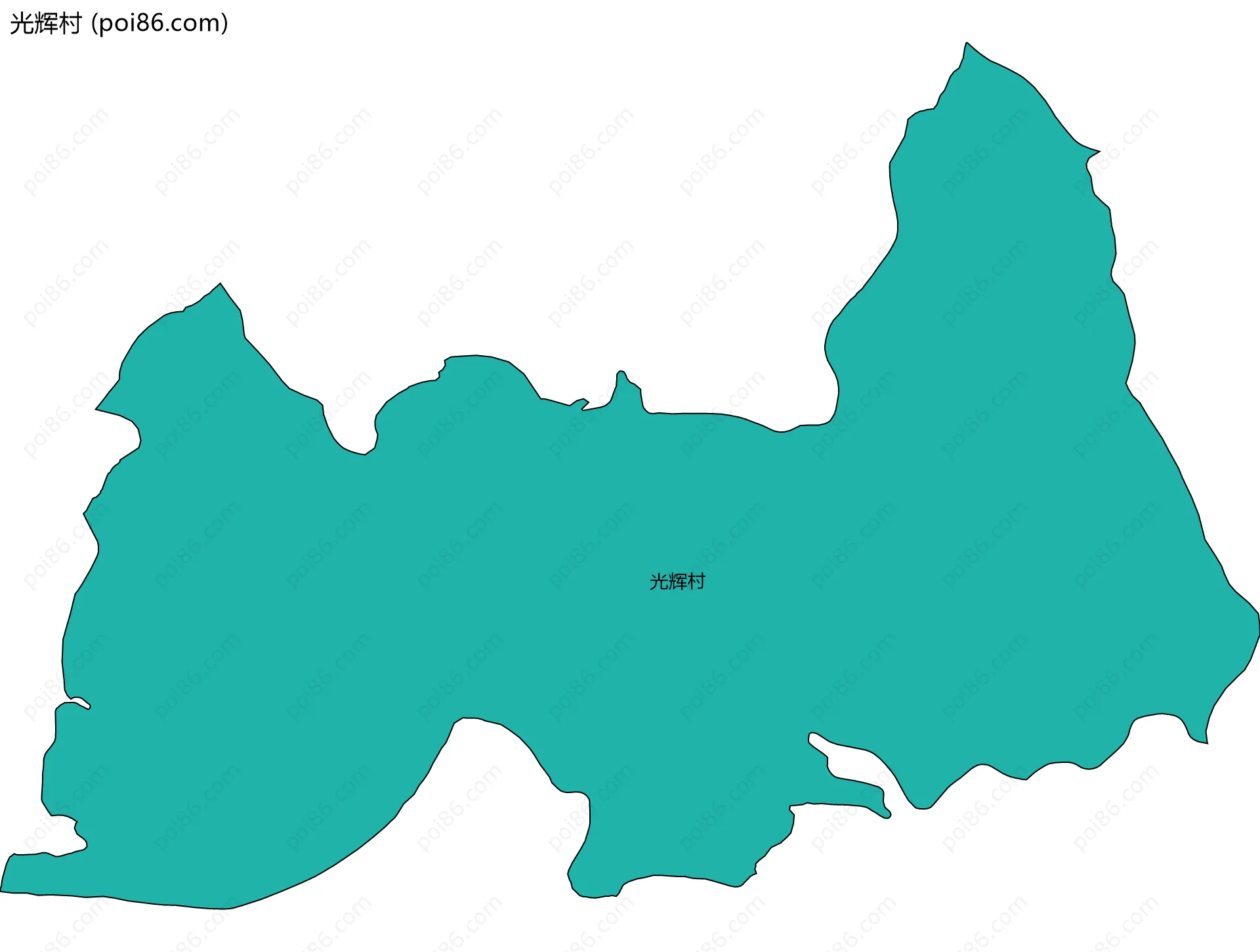 光辉村边界地图