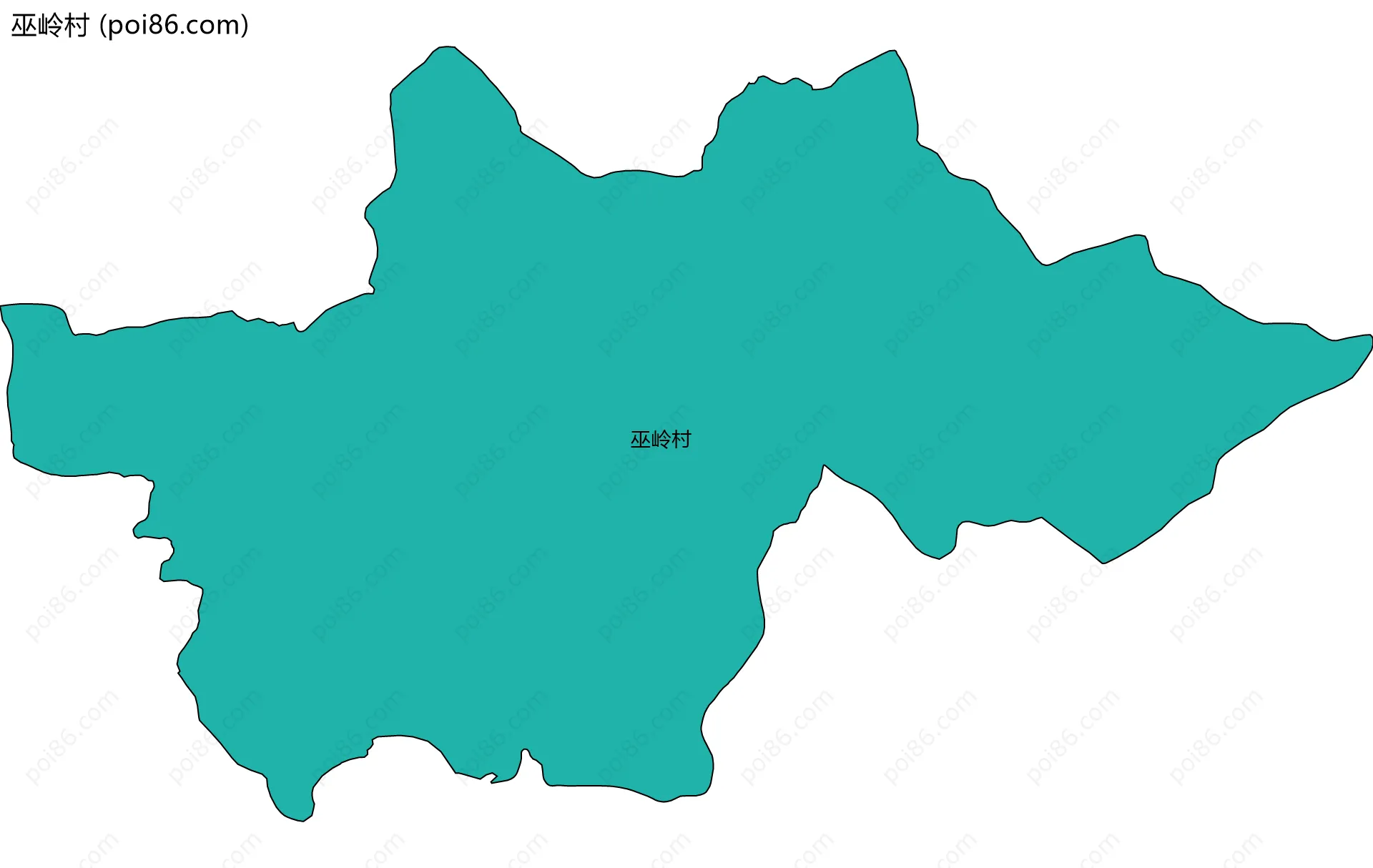 巫岭村边界地图