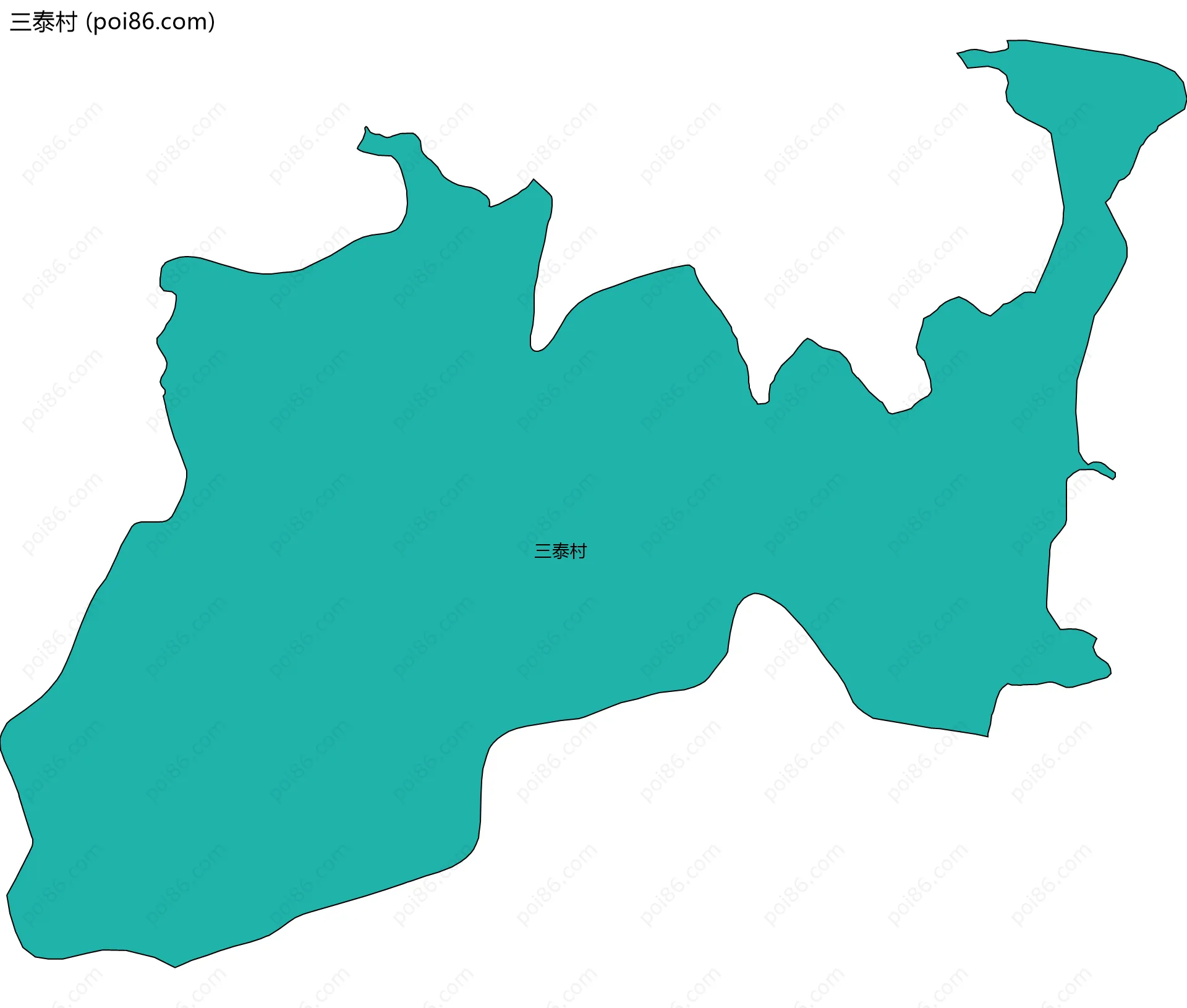 三泰村边界地图