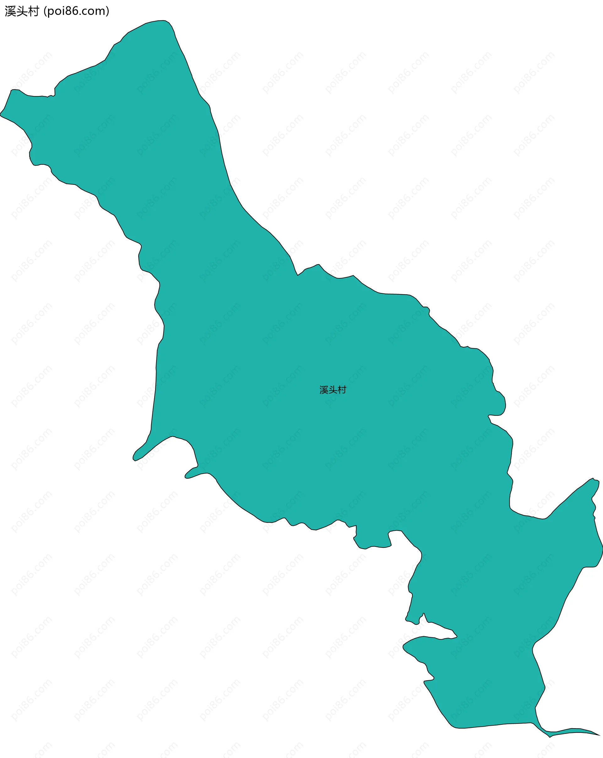 溪头村边界地图