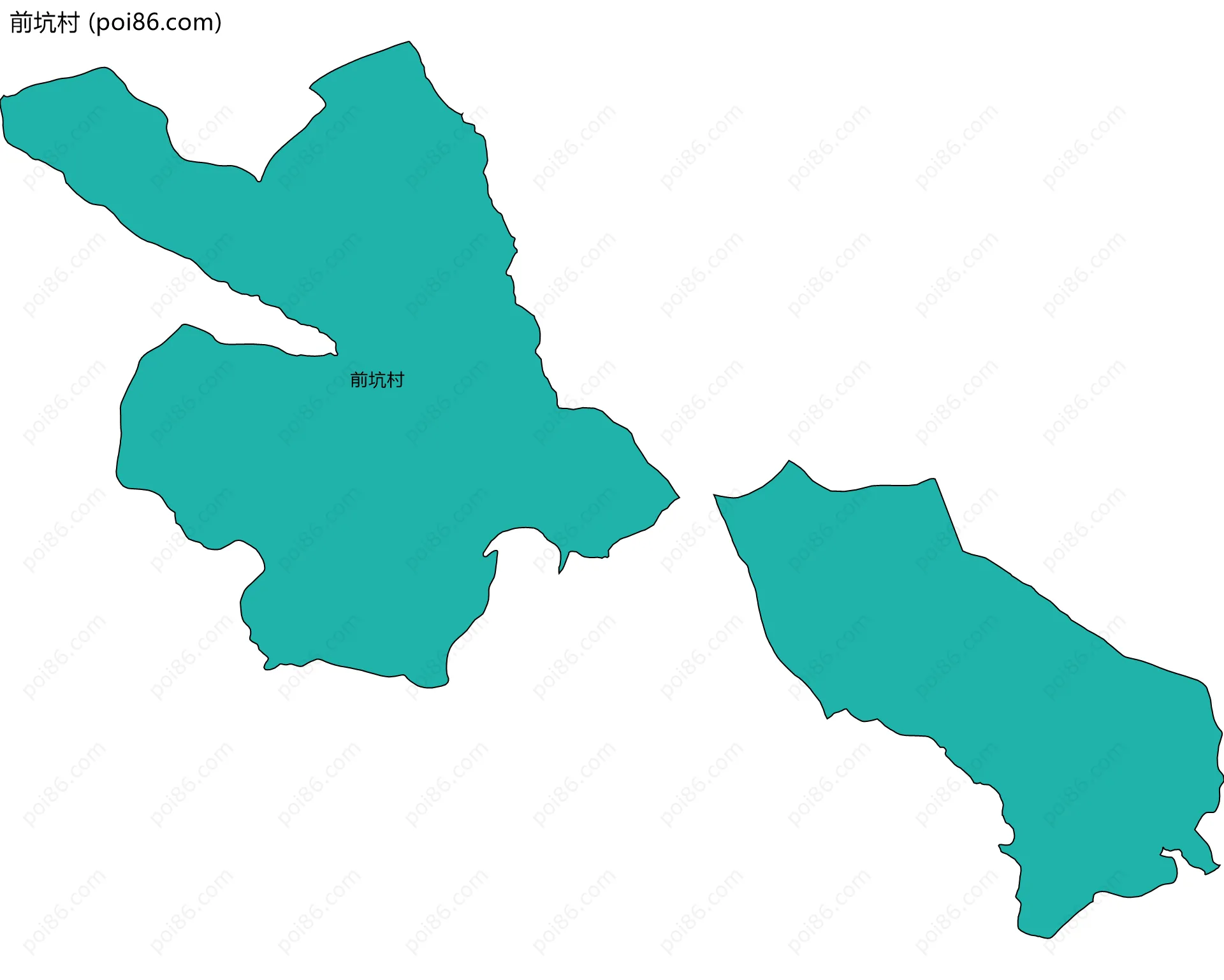 前坑村边界地图